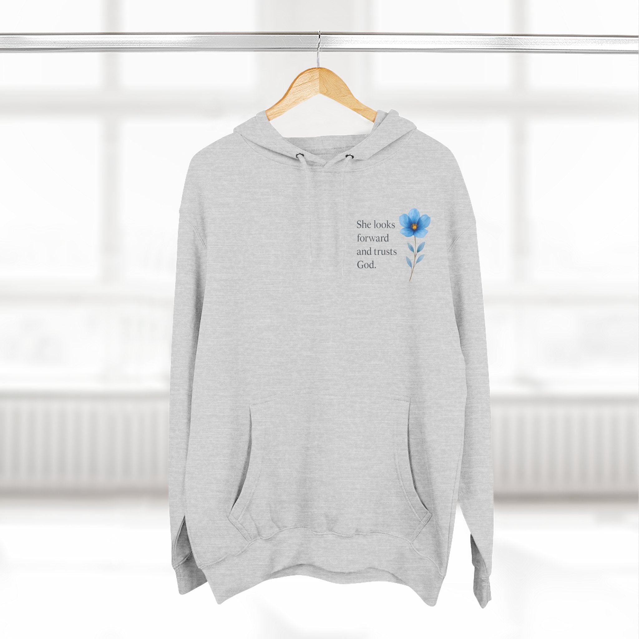 "She Looks Back and Thanks God" Comfort Pullover - IronFaithCo.