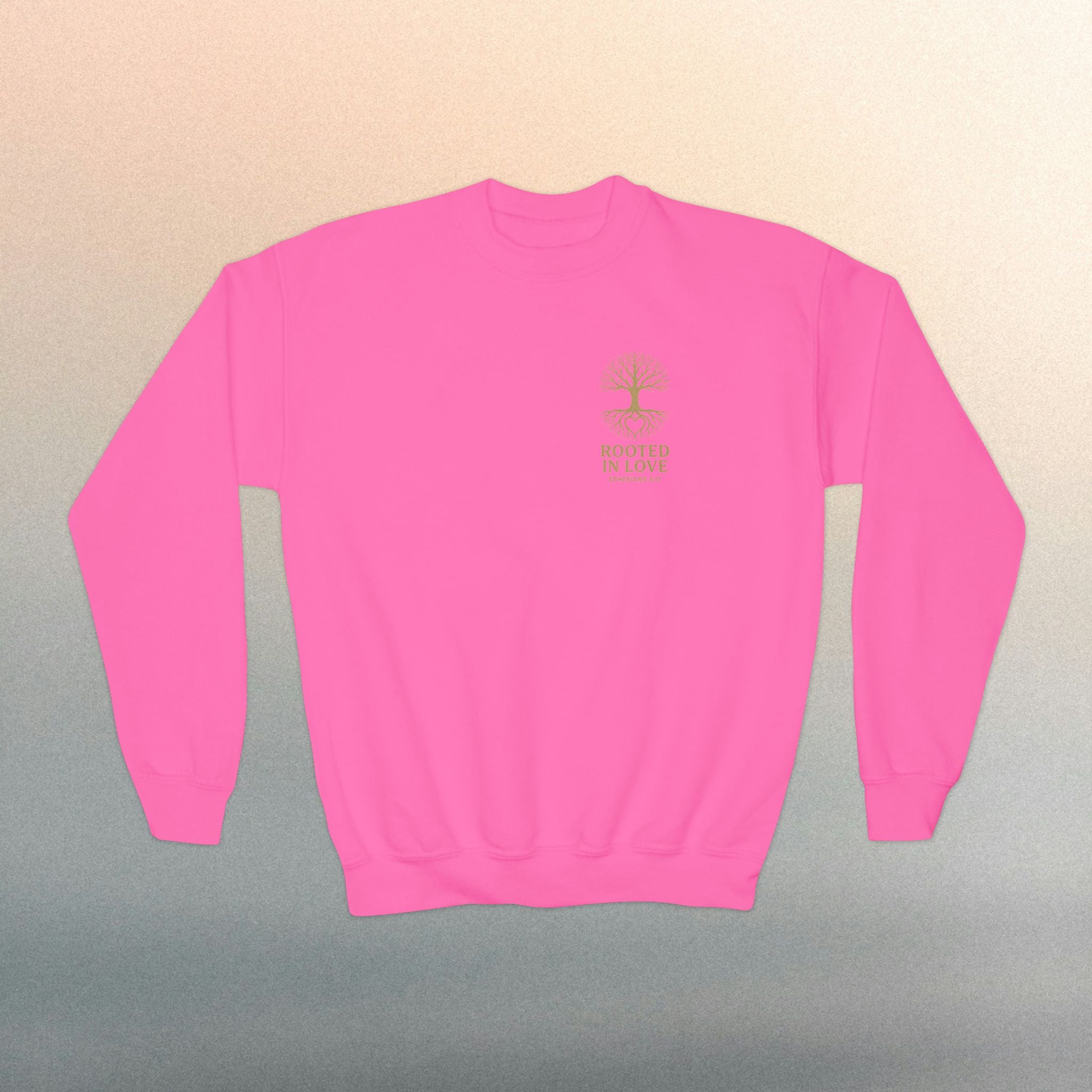 Love One Another Youth Crewneck Sweatshirt — Christian Faith Graphic