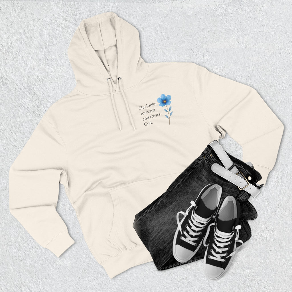 "She Looks Back and Thanks God" Comfort Pullover - IronFaithCo.