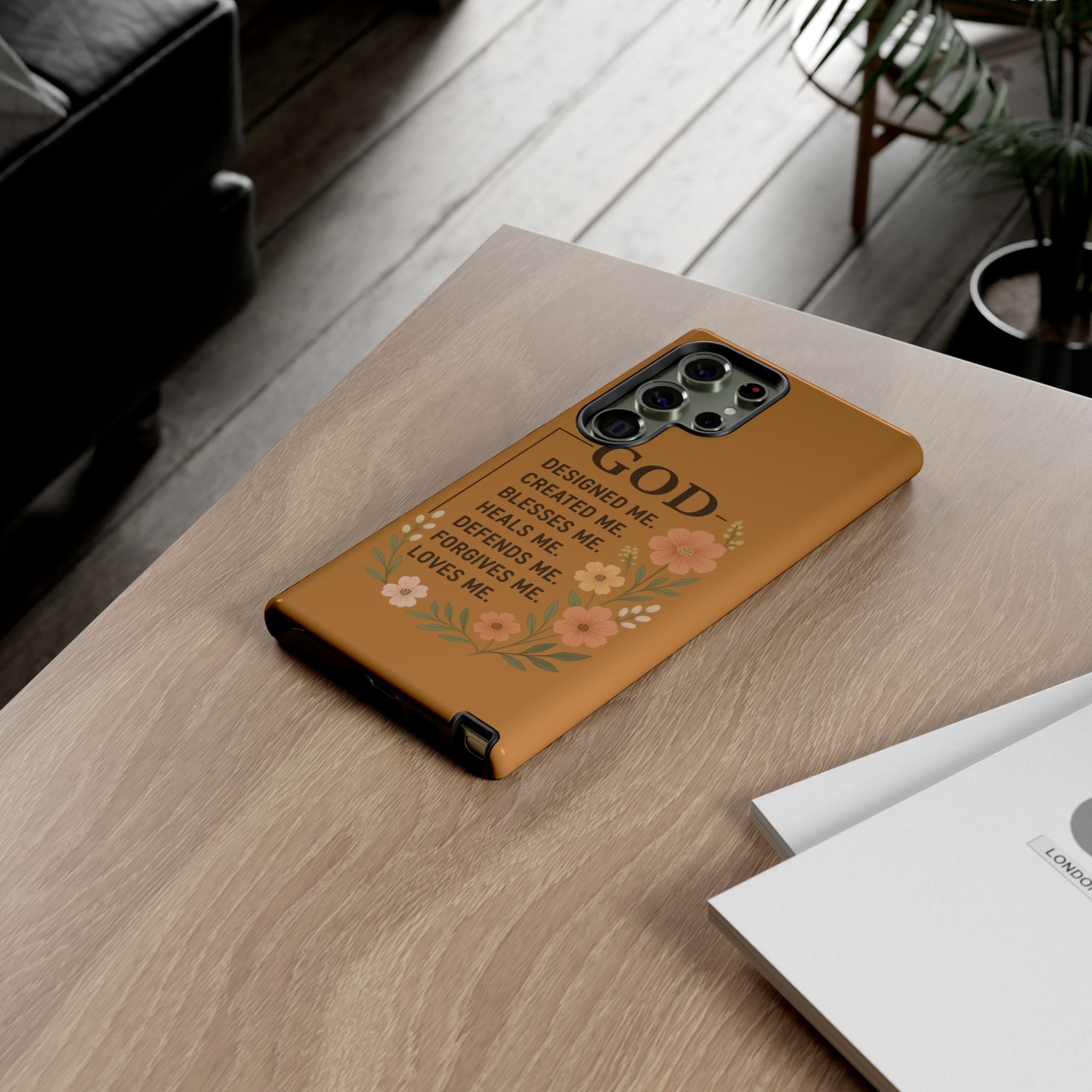 "GOD Designed Me" Floral iPhone Case