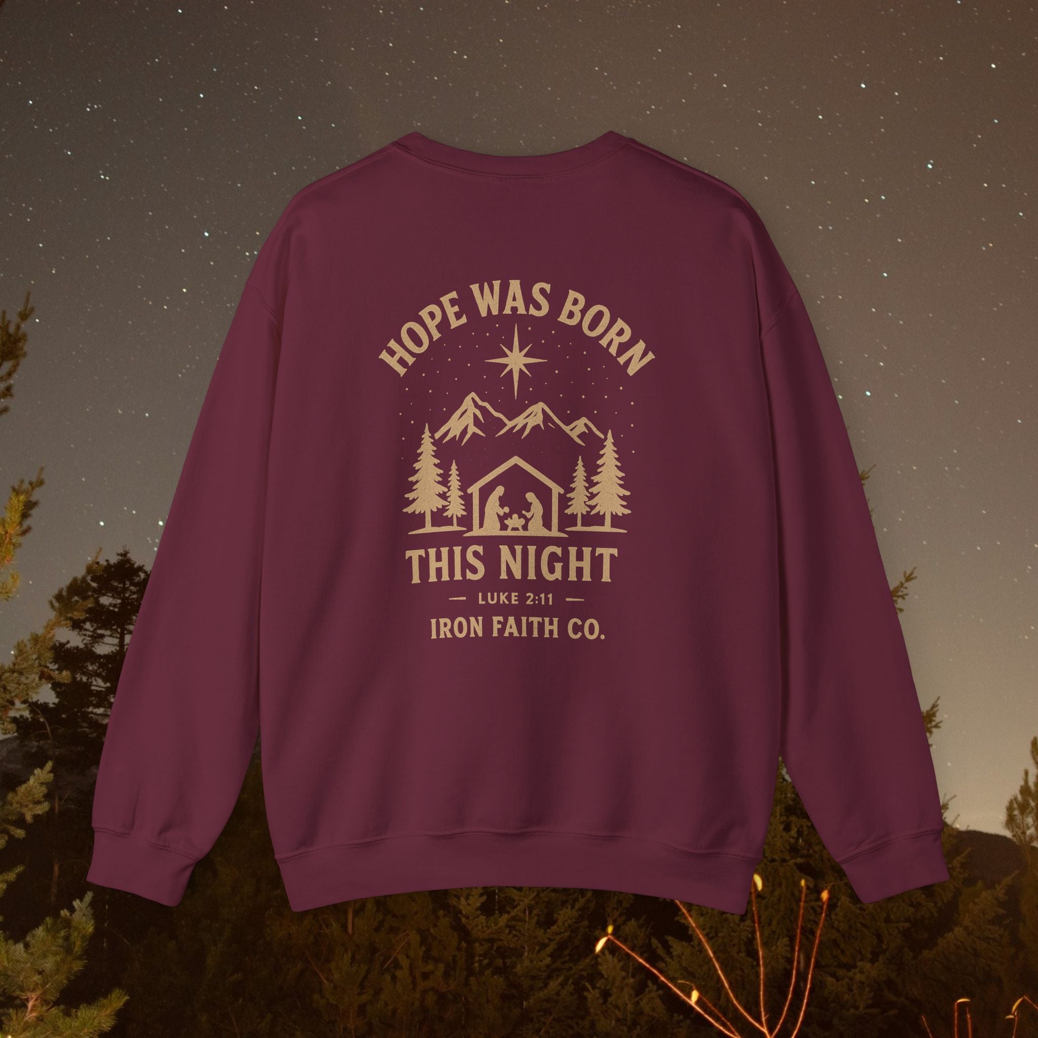 Hope Was Born This Night Sweatshirt - IronFaithCo.