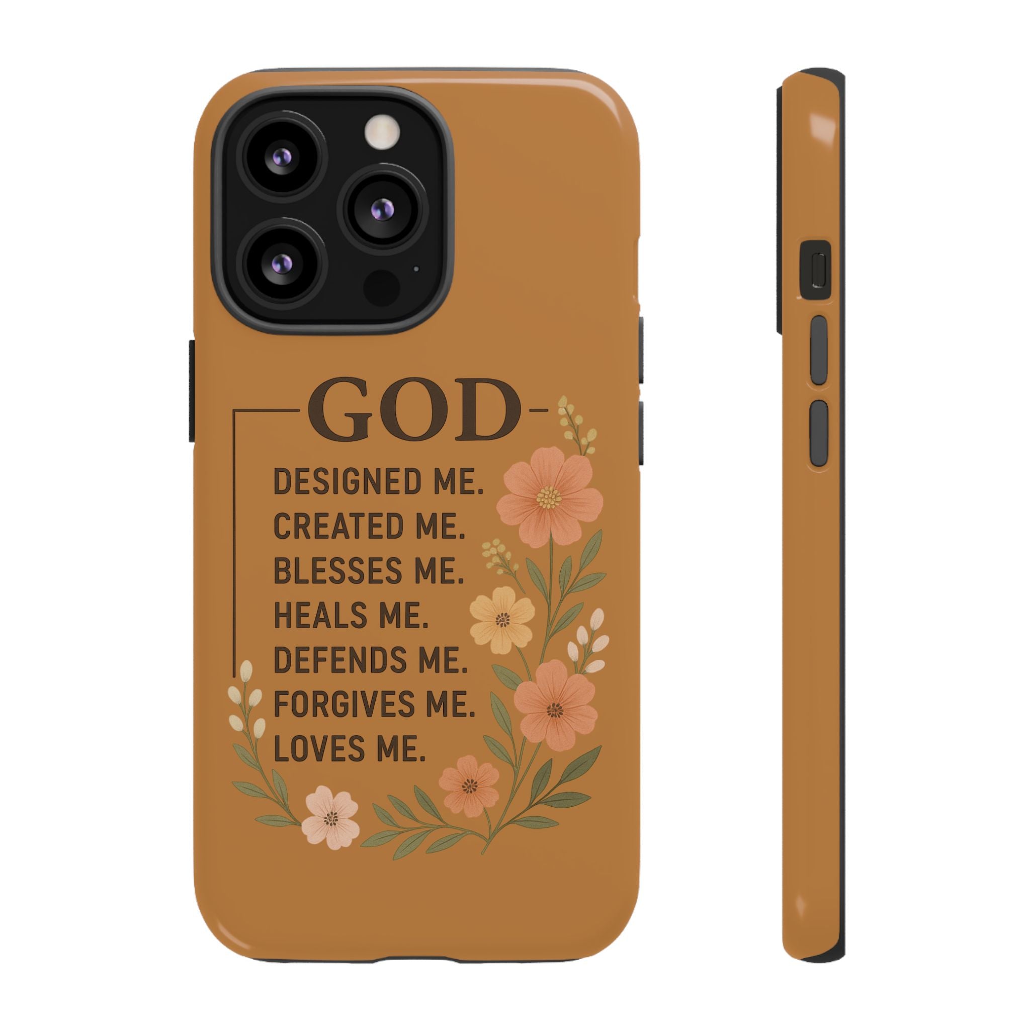 "GOD Designed Me" Floral iPhone Case