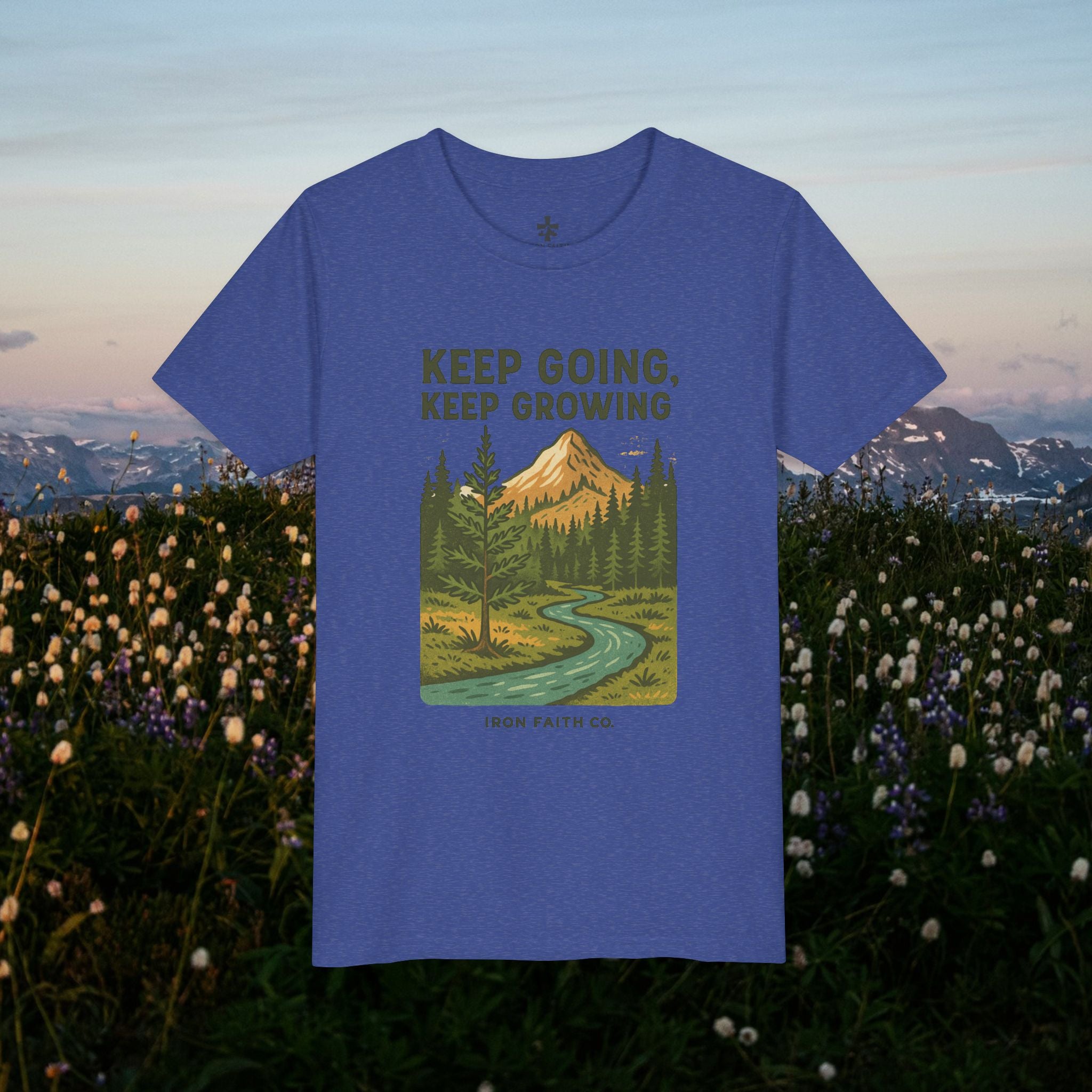 Keep going keep growing | Iron Faith Co. | Youth Short Sleeve Tee