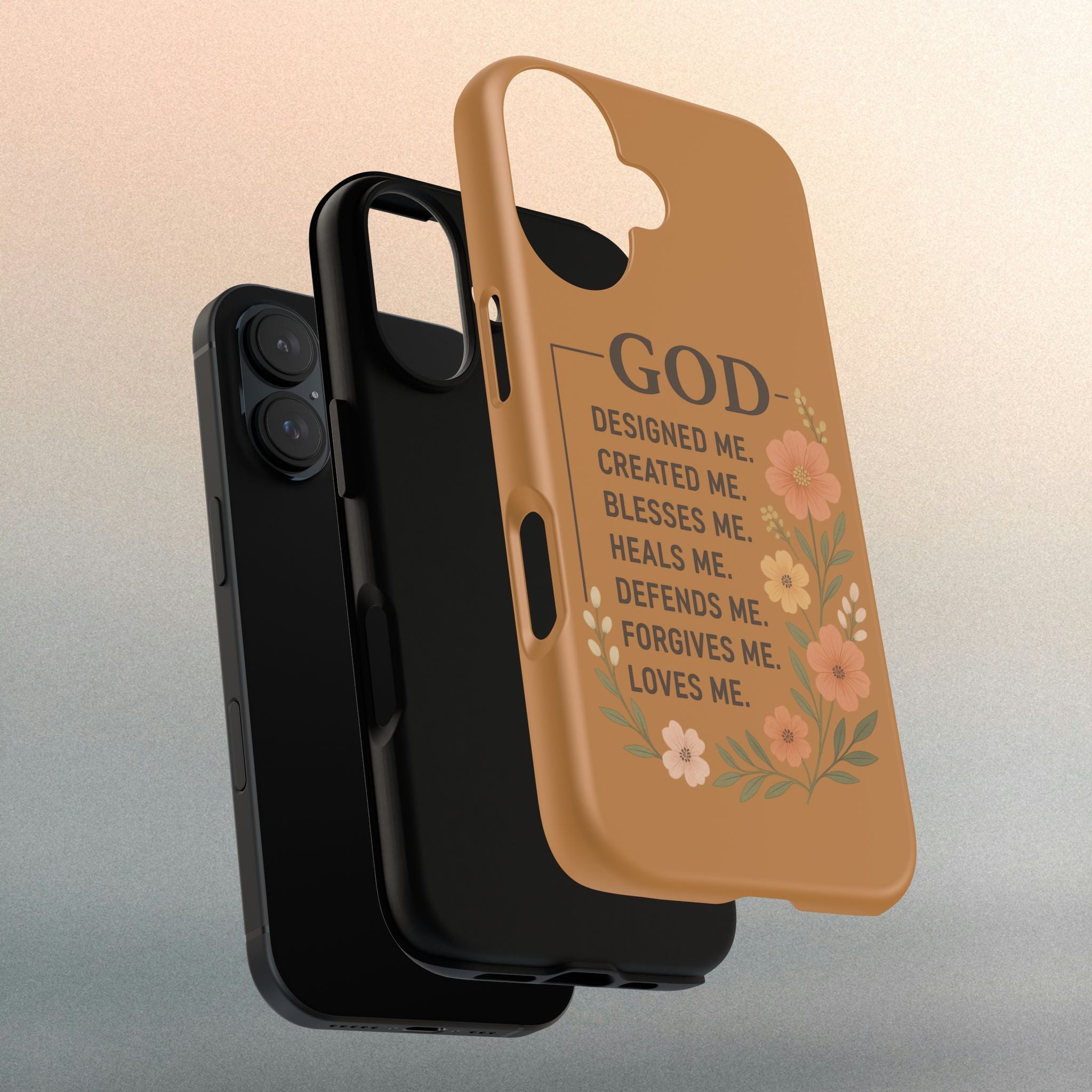 "GOD Designed Me" Floral iPhone Case