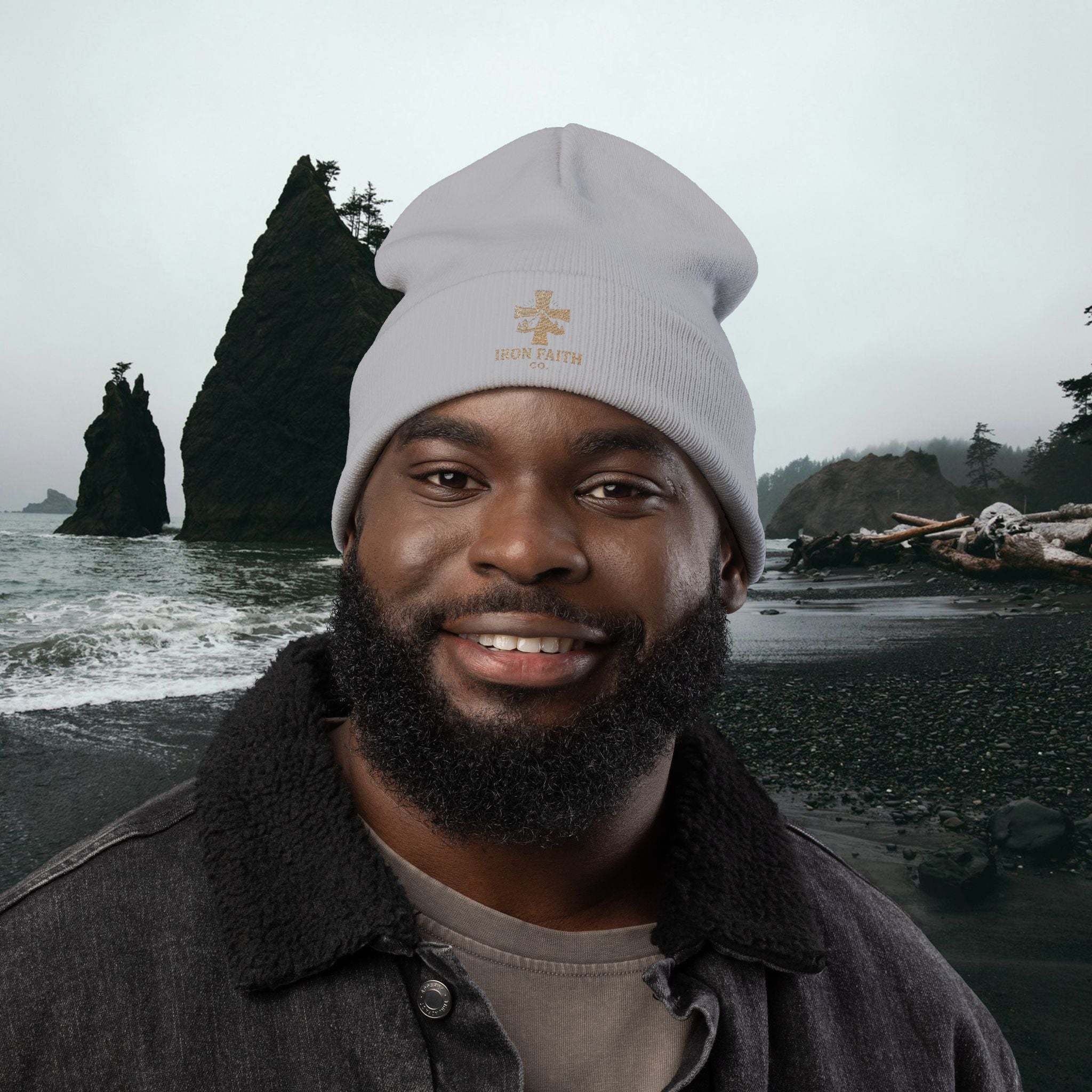Iron Faith Co. | Knit Beanie (Embroidery)