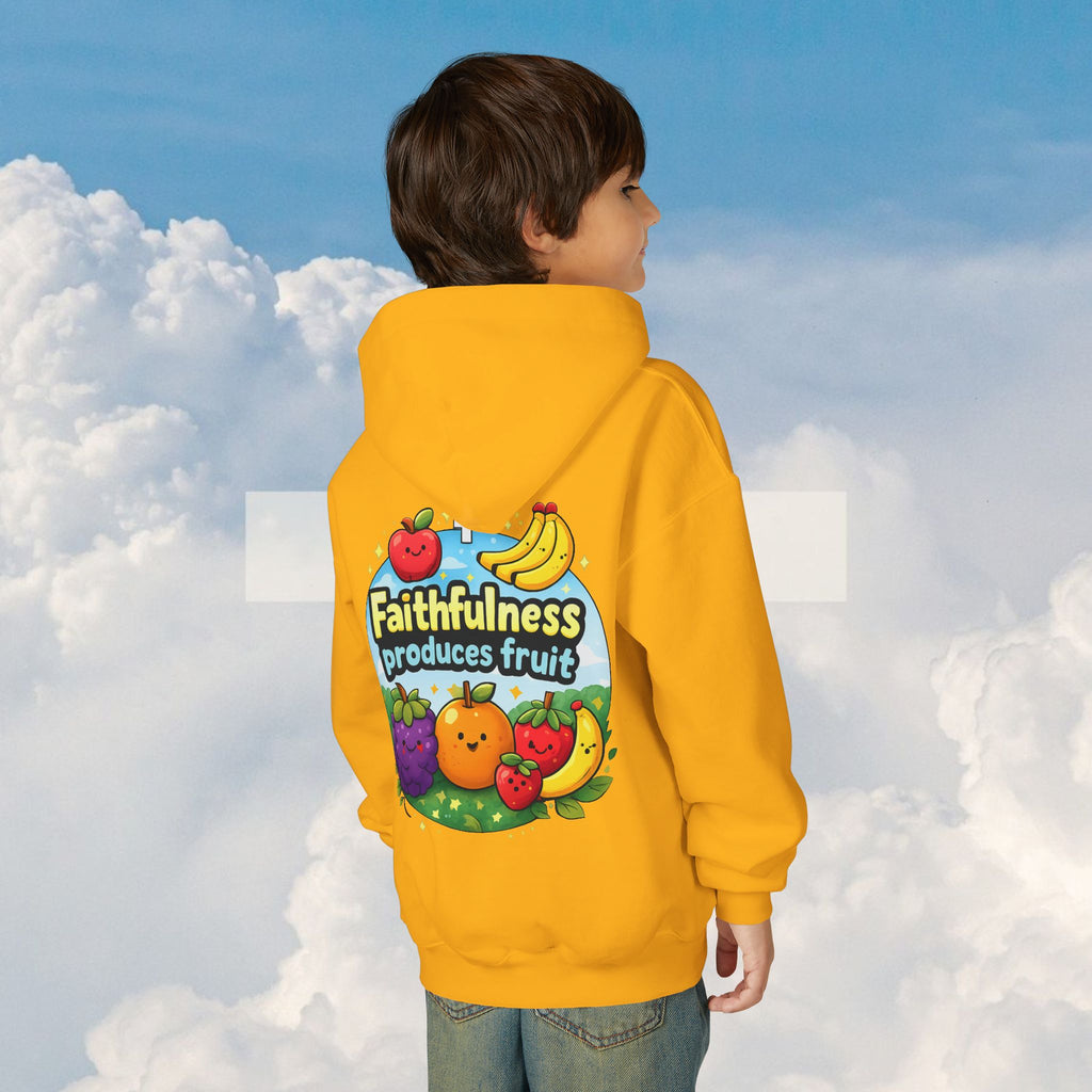 Youth Hoodie — "Faithfulness Produces Fruit"
