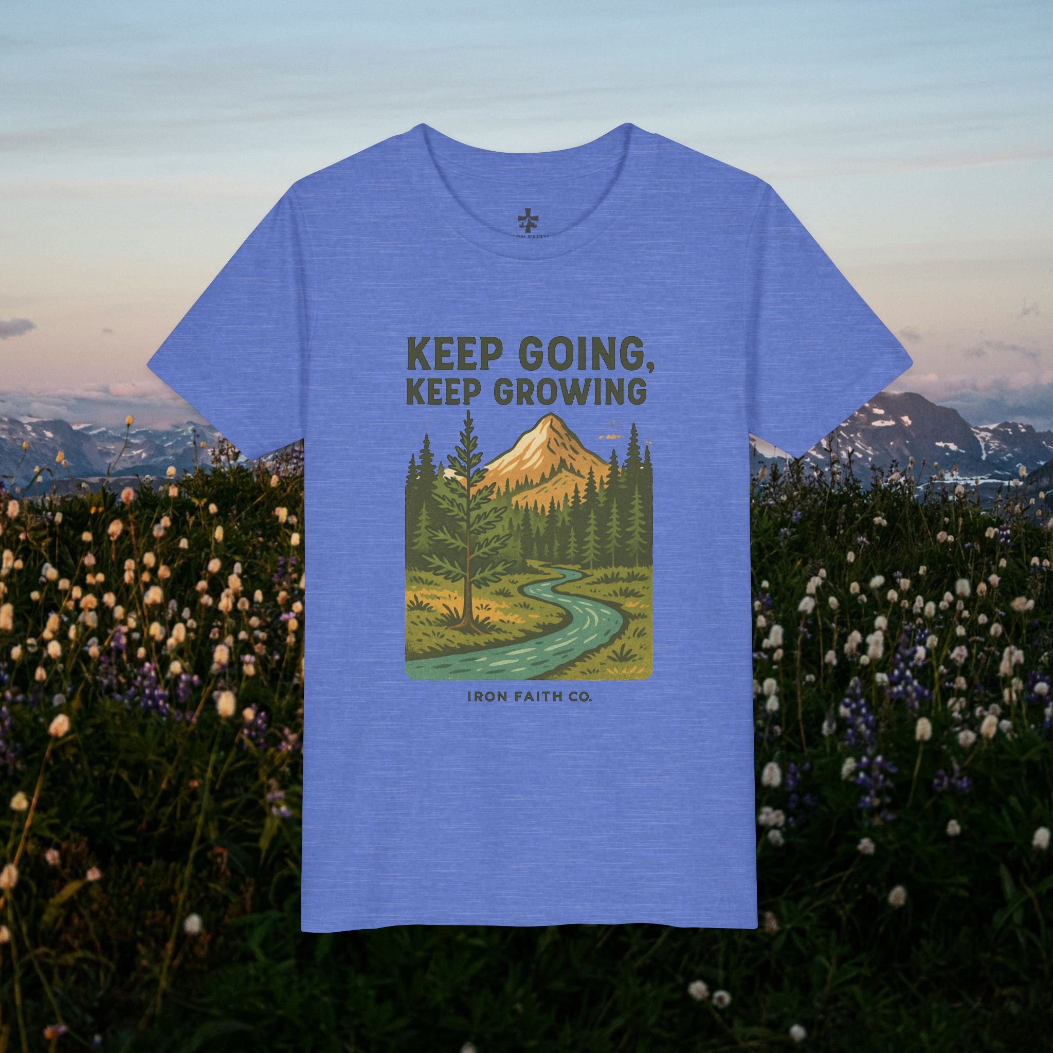 Keep going keep growing | Iron Faith Co. | Youth Short Sleeve Tee