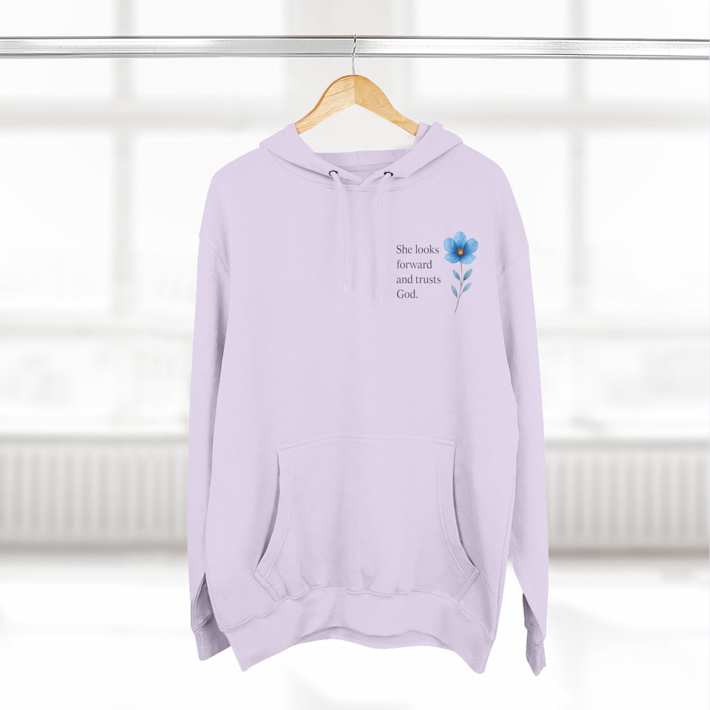 "She Looks Back and Thanks God" Comfort Pullover - IronFaithCo.