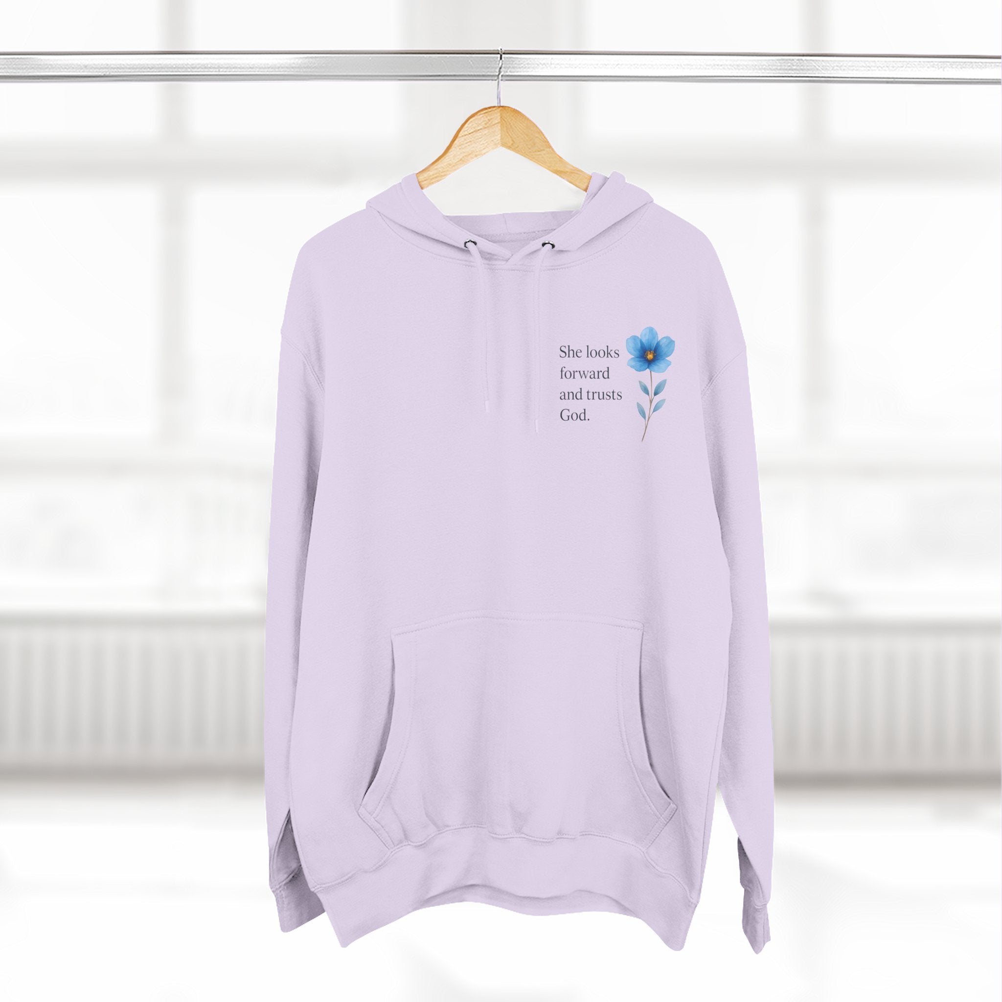 "She Looks Back and Thanks God" Comfort Pullover - IronFaithCo.