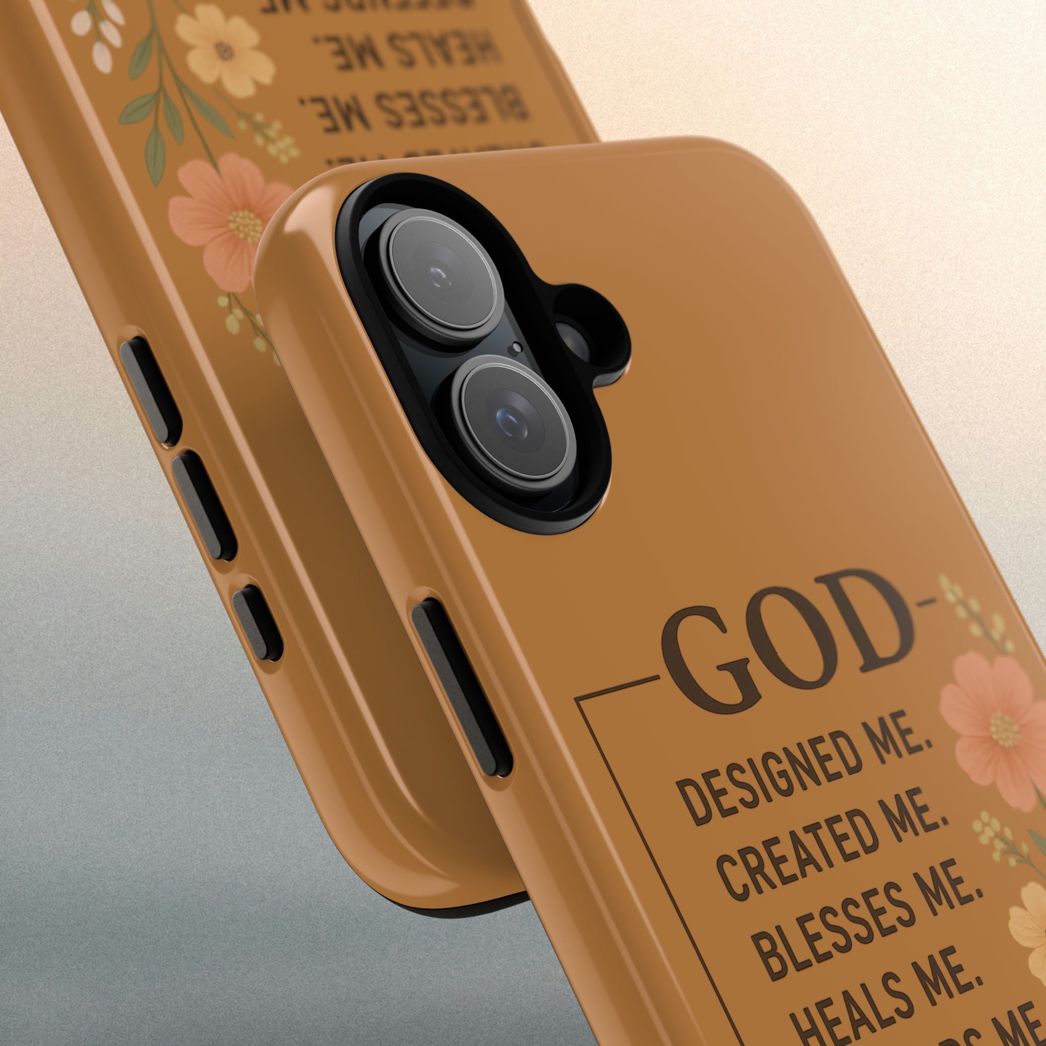 "GOD Designed Me" Floral iPhone Case