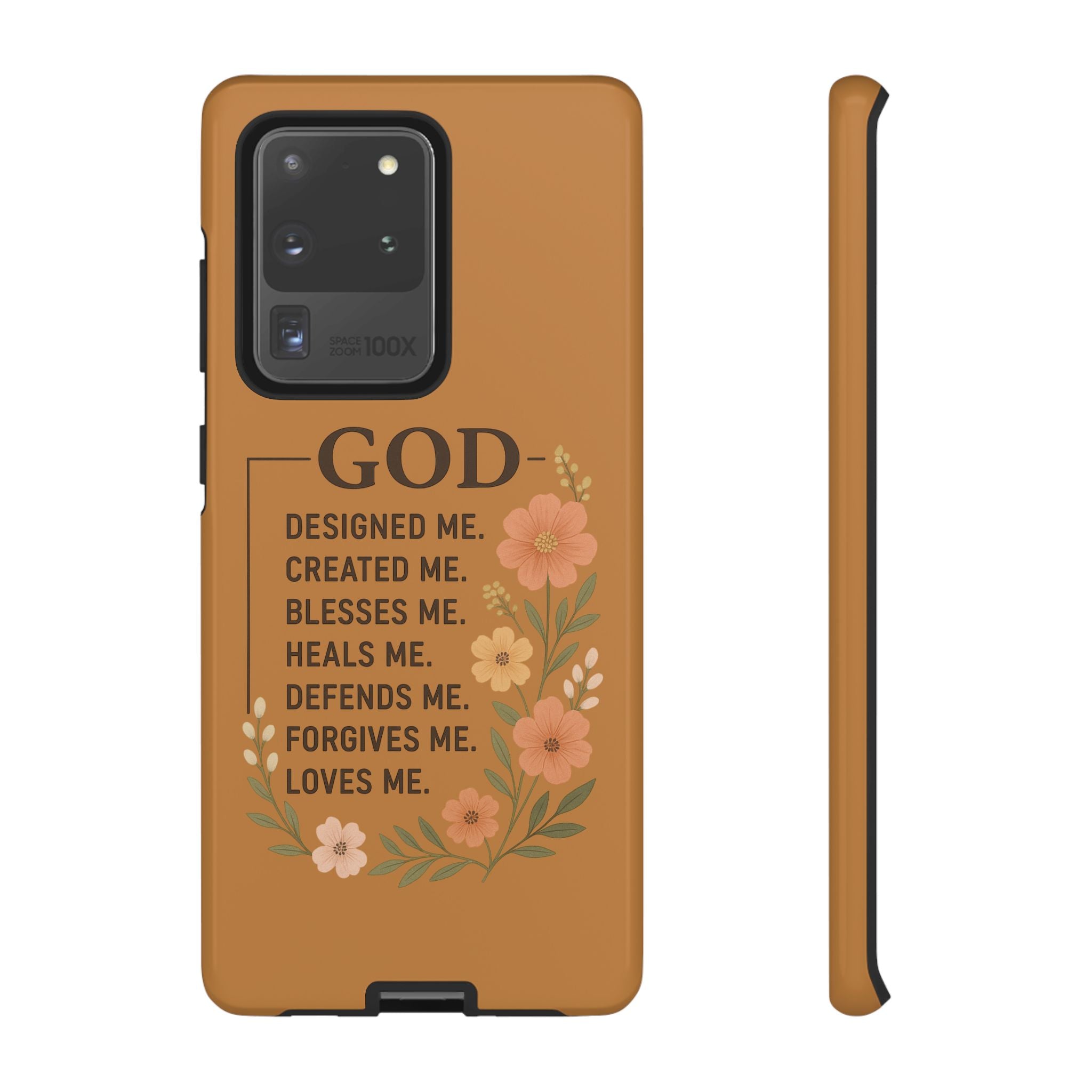 "GOD Designed Me" Floral iPhone Case