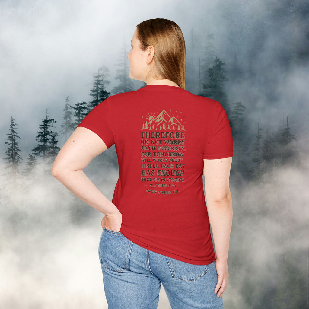 Iron Faith co | Matthew 6:34 T-shirt