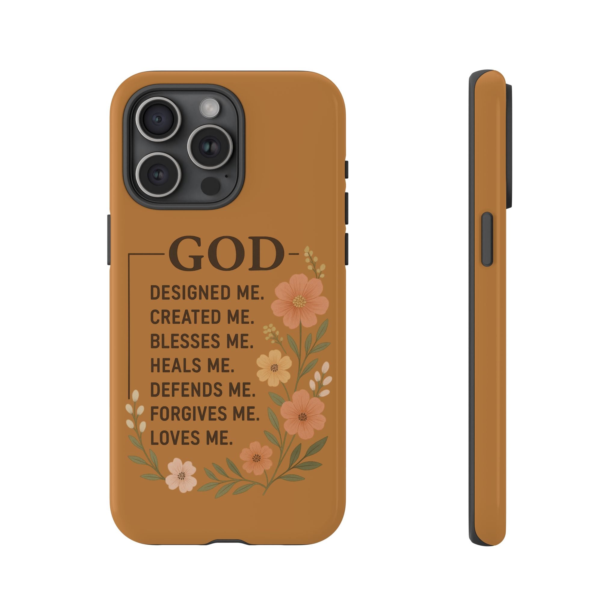 "GOD Designed Me" Floral iPhone Case