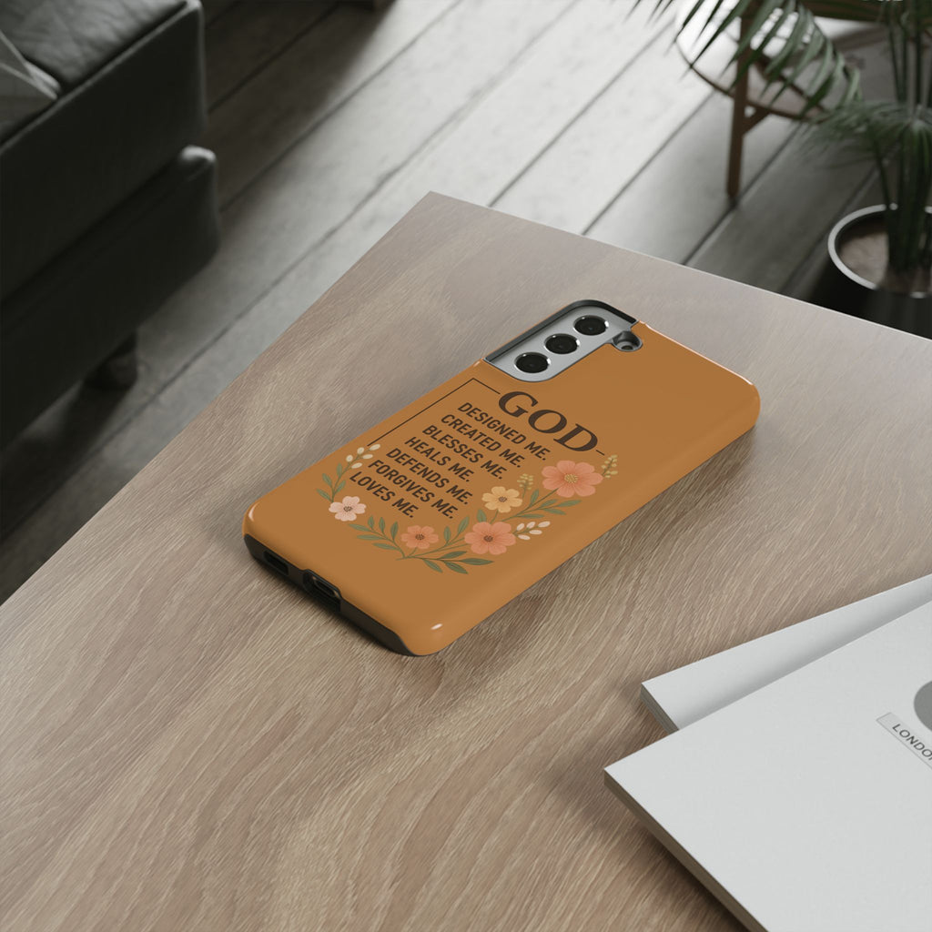 "GOD Designed Me" Floral iPhone Case