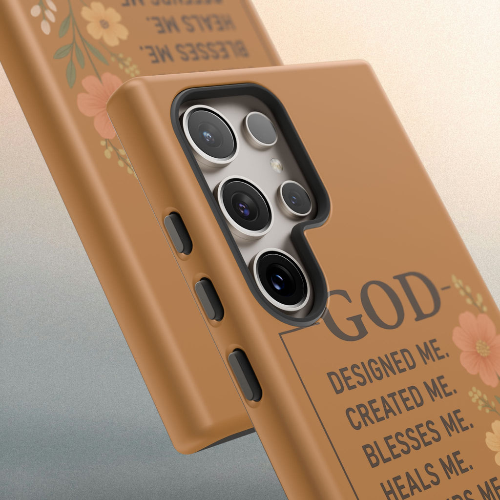 "GOD Designed Me" Floral iPhone Case