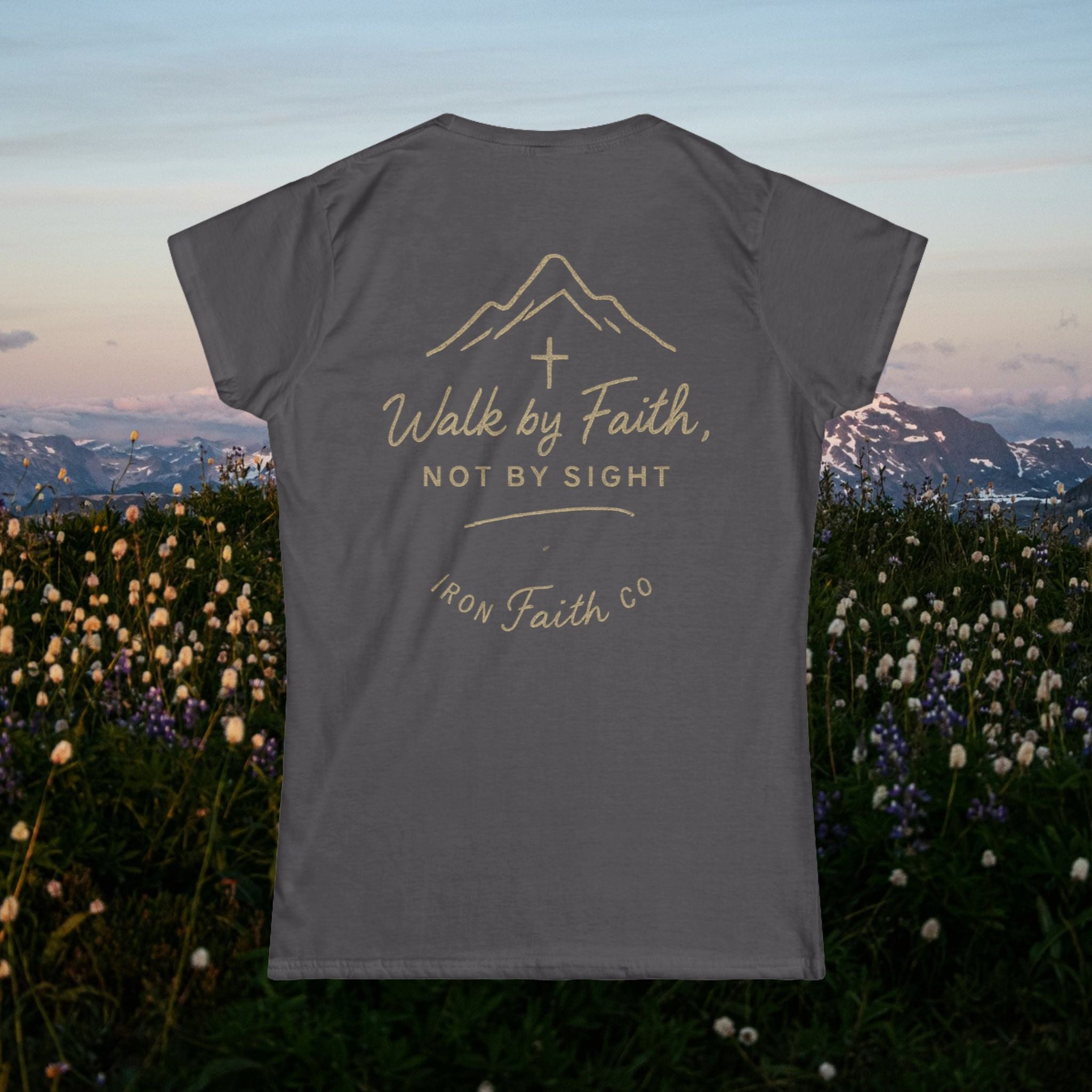 Iron Faith Co. | Walk by Faith | Women's Softstyle Tee