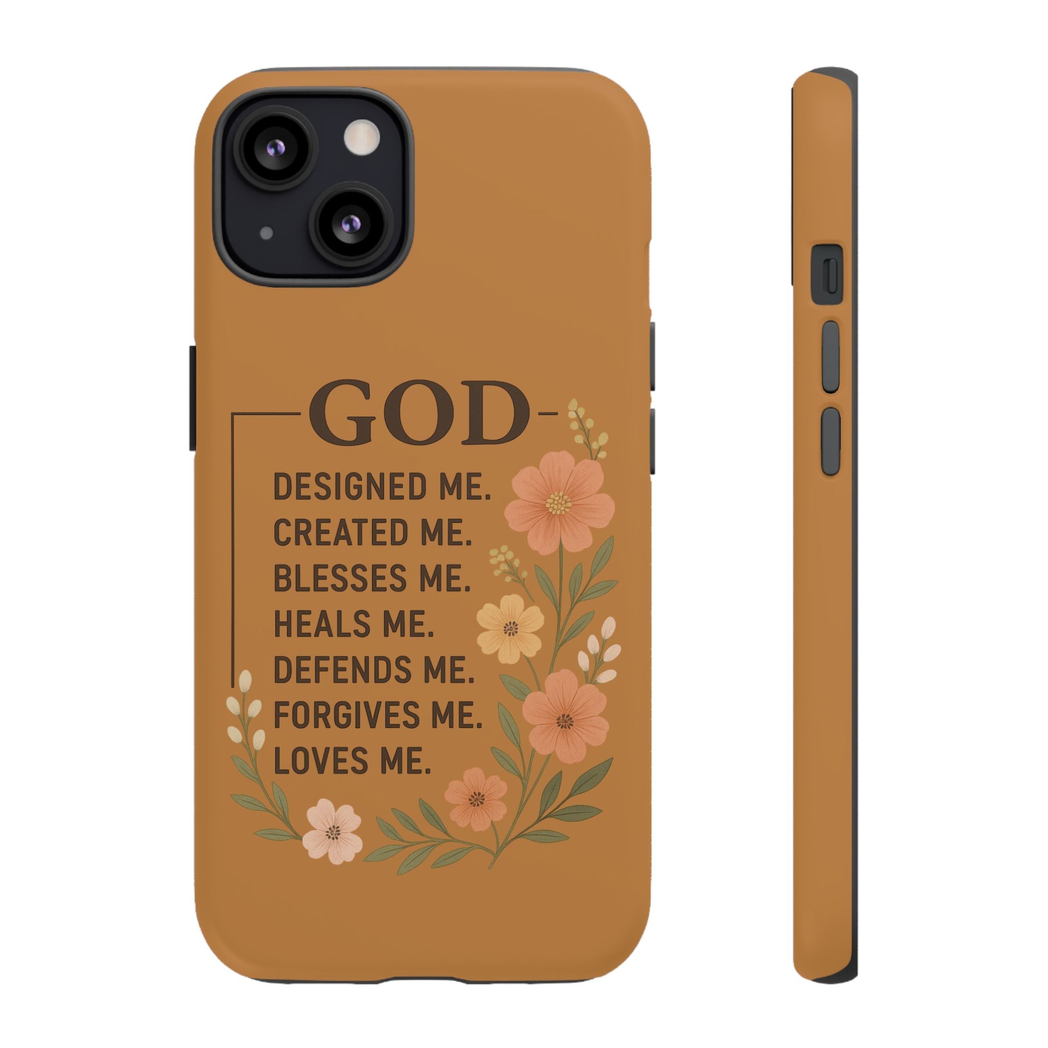 "GOD Designed Me" Floral iPhone Case
