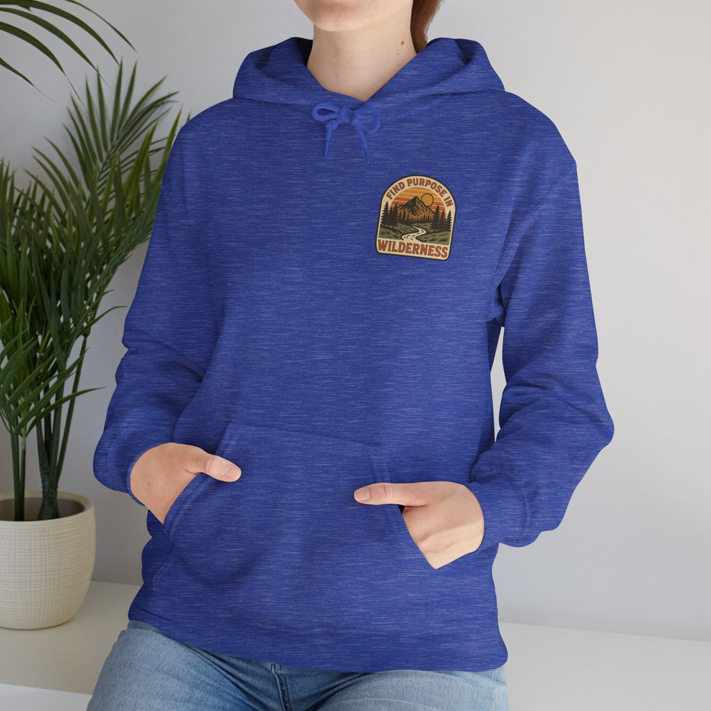 Find purpose in wilderness| Iron Faith Co. | Comfortable Heavy Blend Sweatshirt