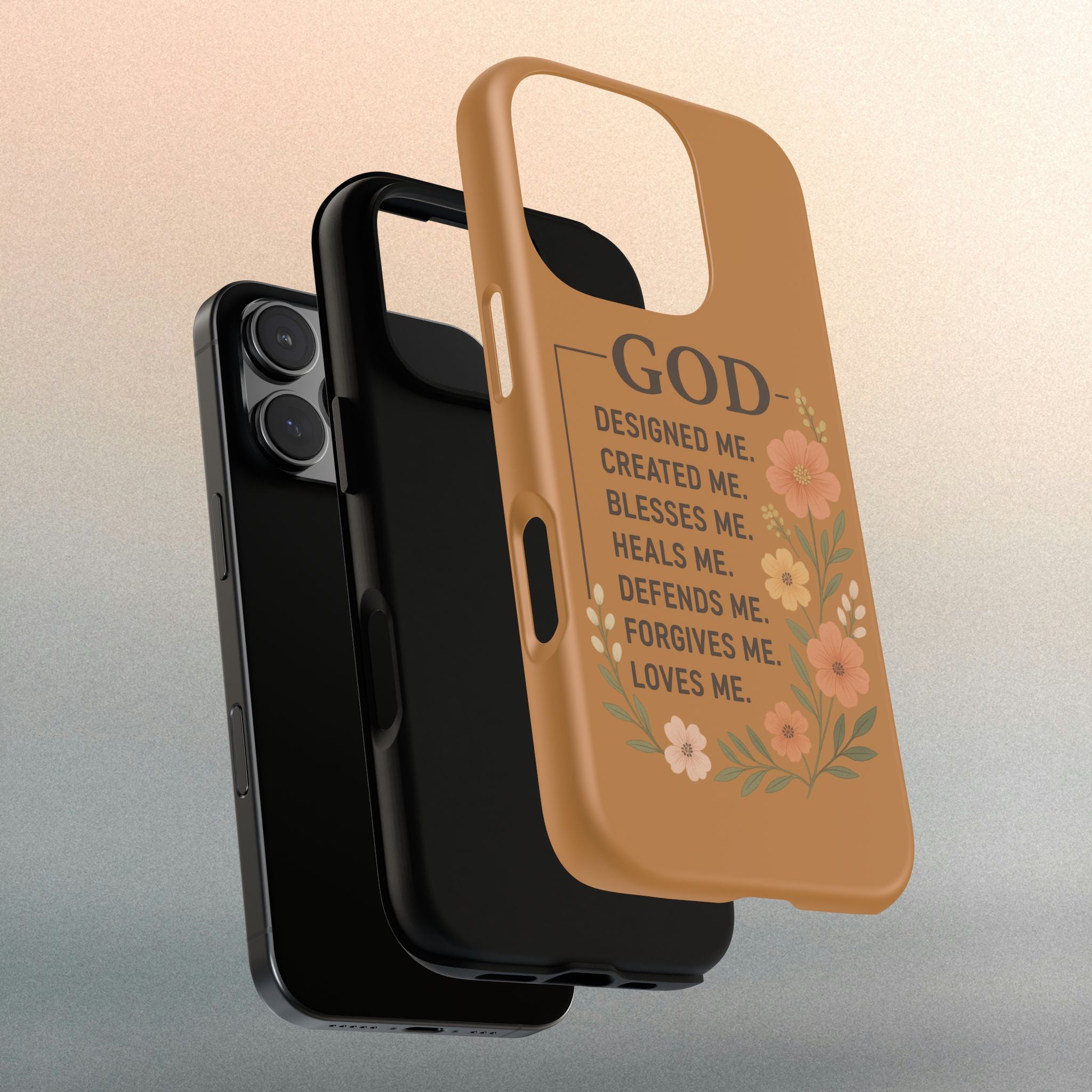 "GOD Designed Me" Floral iPhone Case