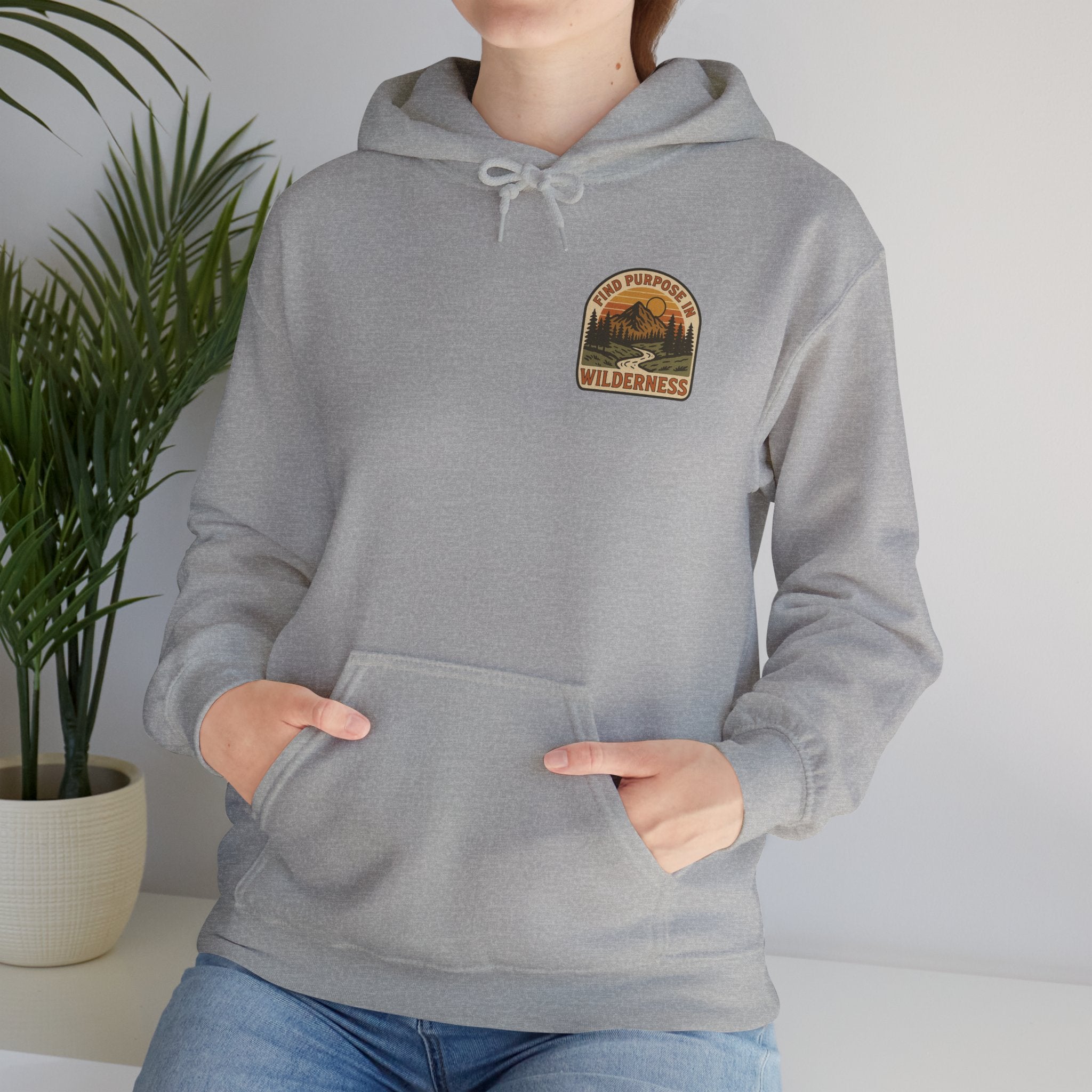 Find purpose in wilderness| Iron Faith Co. | Comfortable Heavy Blend Sweatshirt