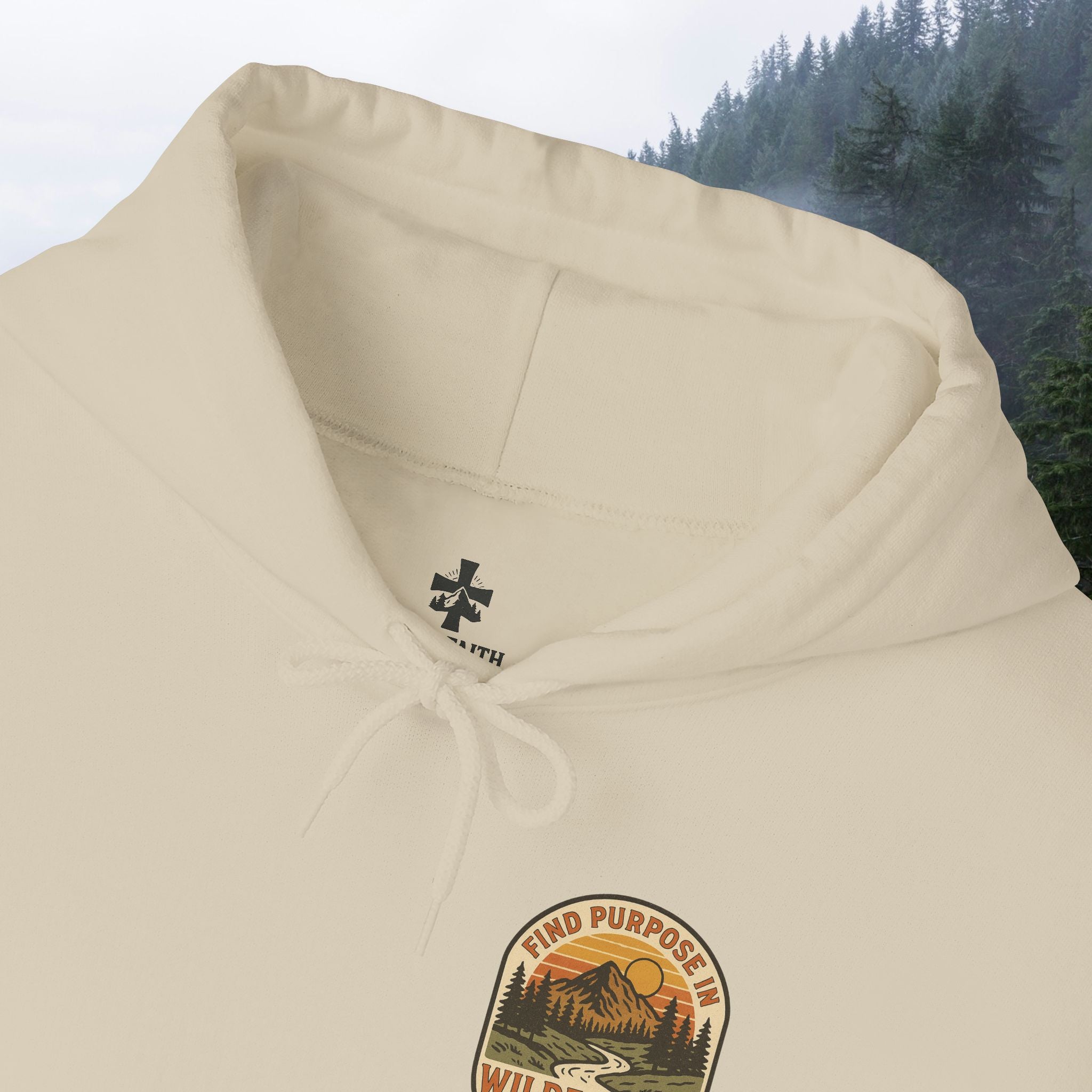 Find purpose in wilderness| Iron Faith Co. | Comfortable Heavy Blend Sweatshirt