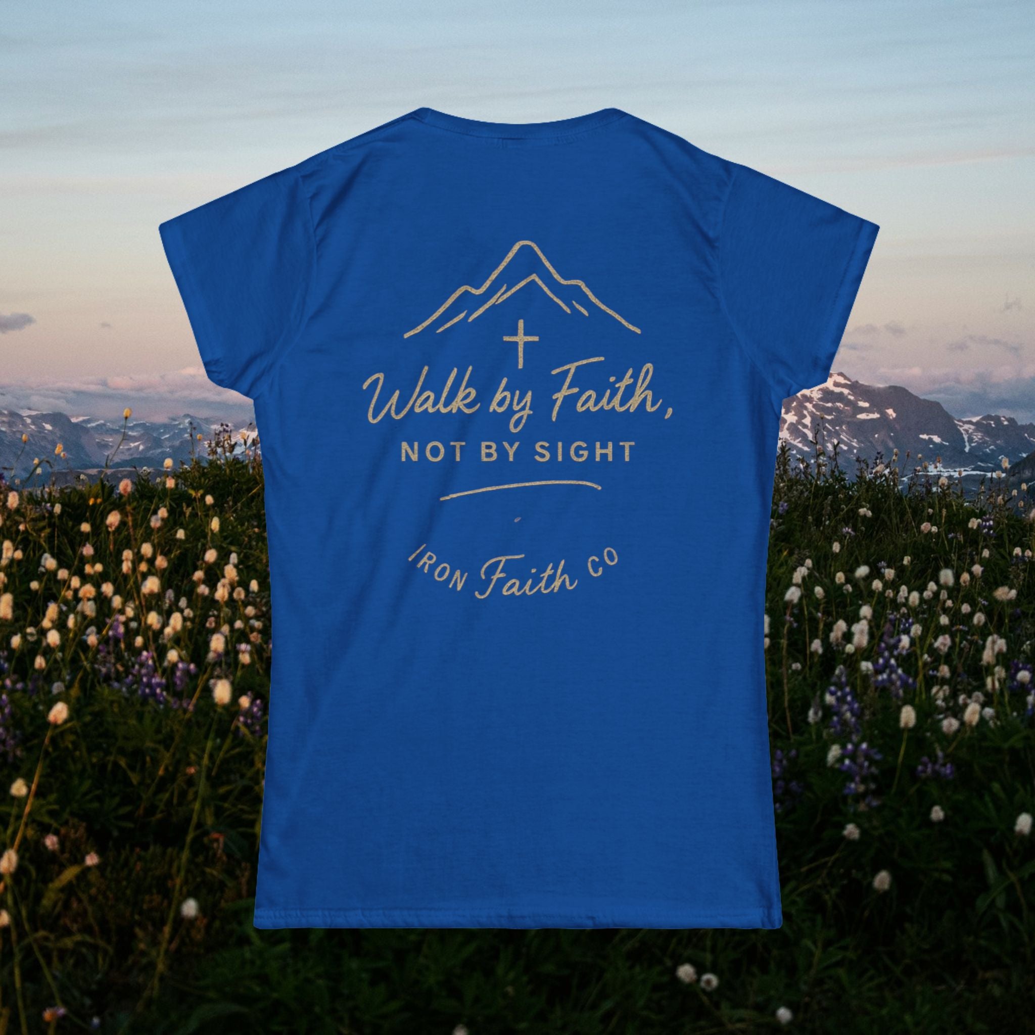 Iron Faith Co. | Walk by Faith | Women's Softstyle Tee