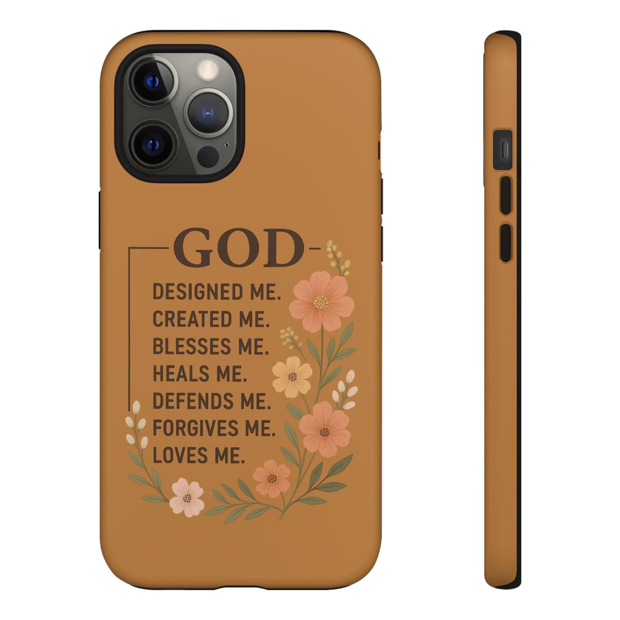 "GOD Designed Me" Floral iPhone Case