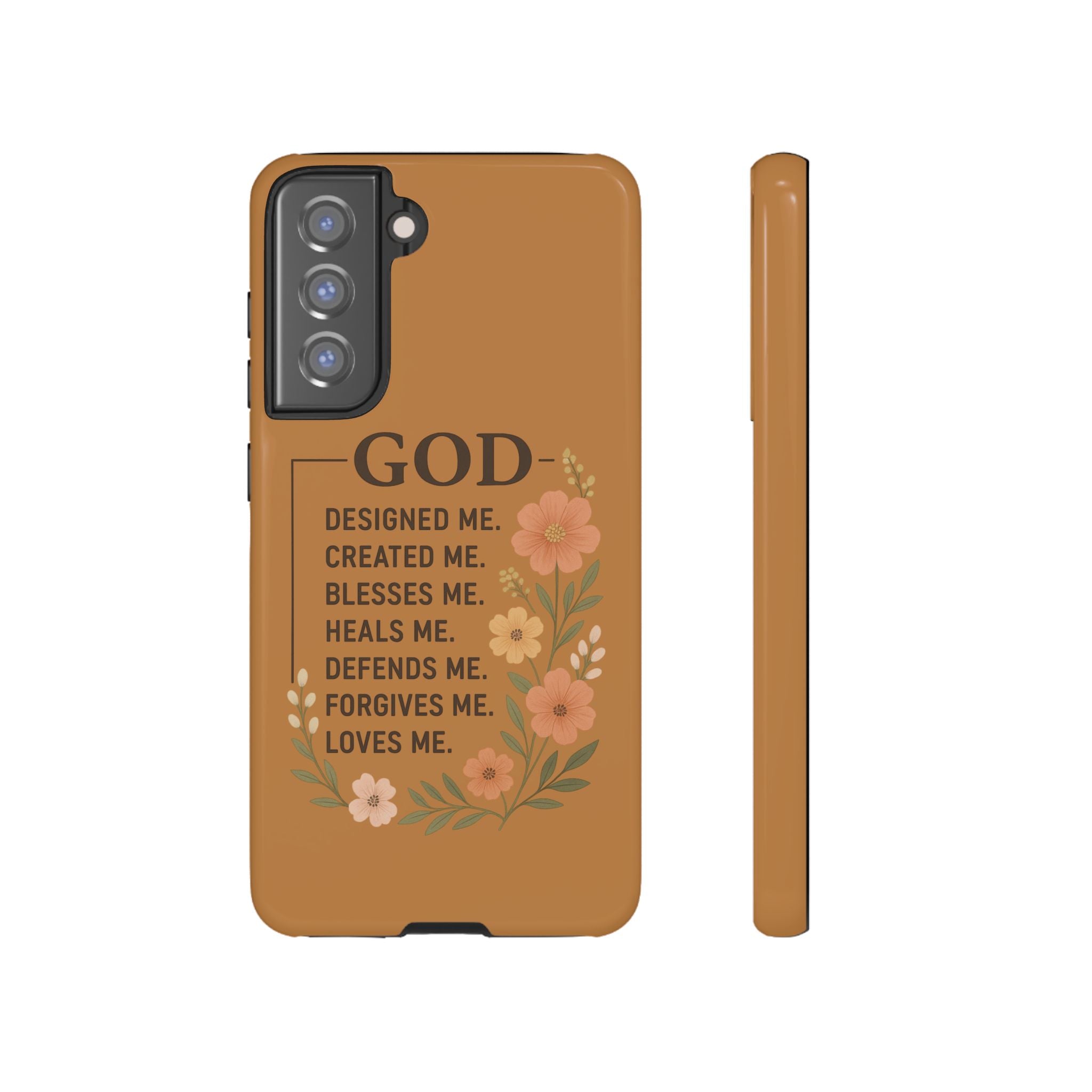 "GOD Designed Me" Floral iPhone Case
