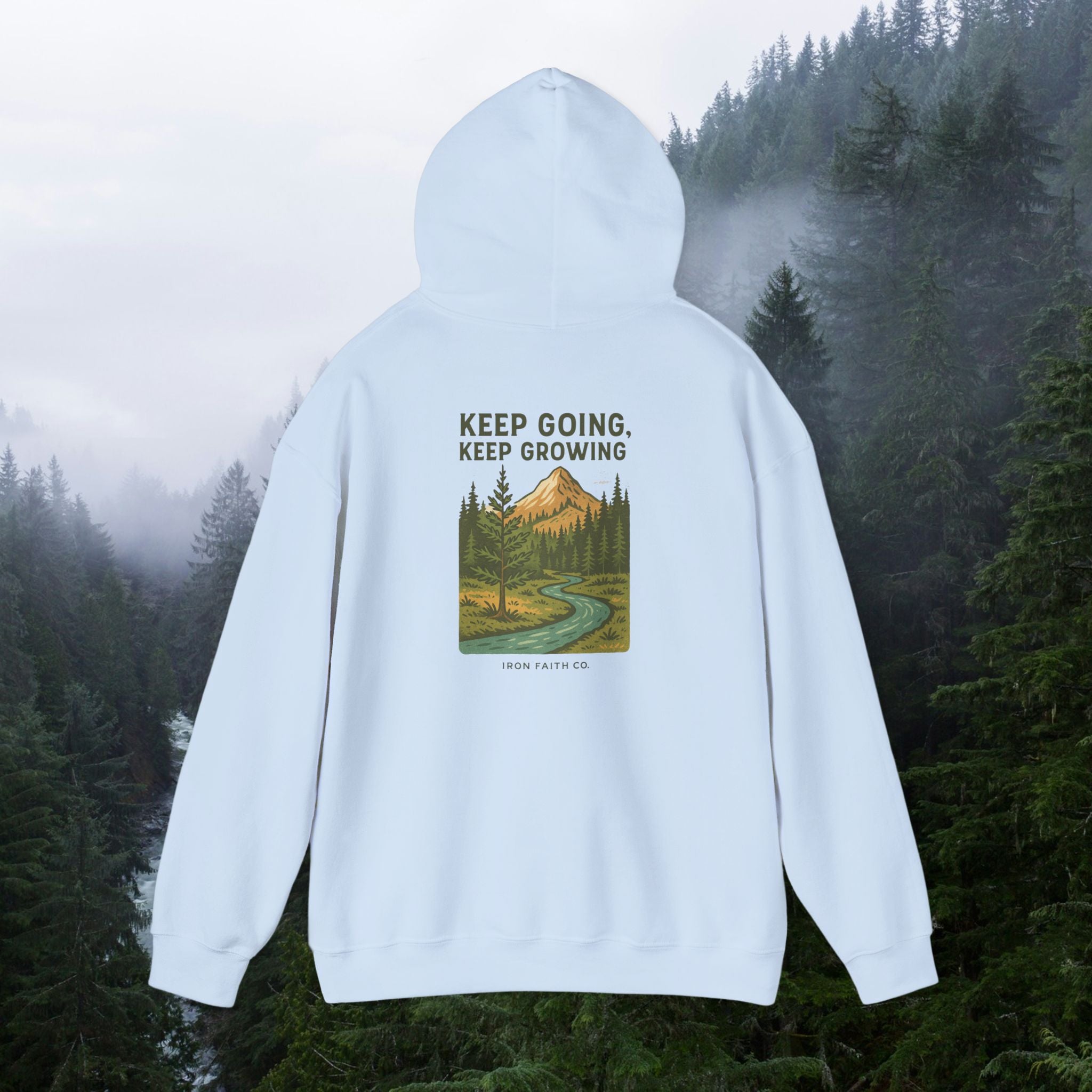 Find purpose in wilderness| Iron Faith Co. | Comfortable Heavy Blend Sweatshirt