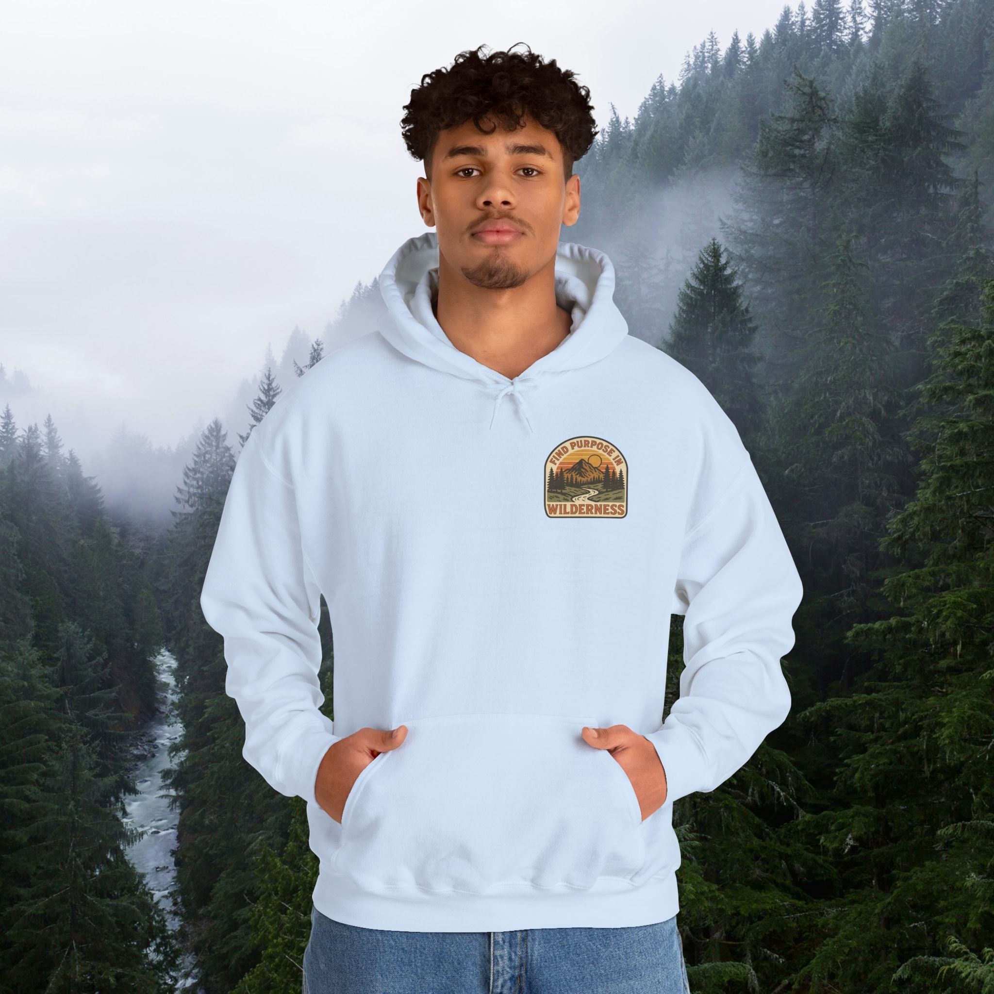 Find purpose in wilderness| Iron Faith Co. | Comfortable Heavy Blend Sweatshirt