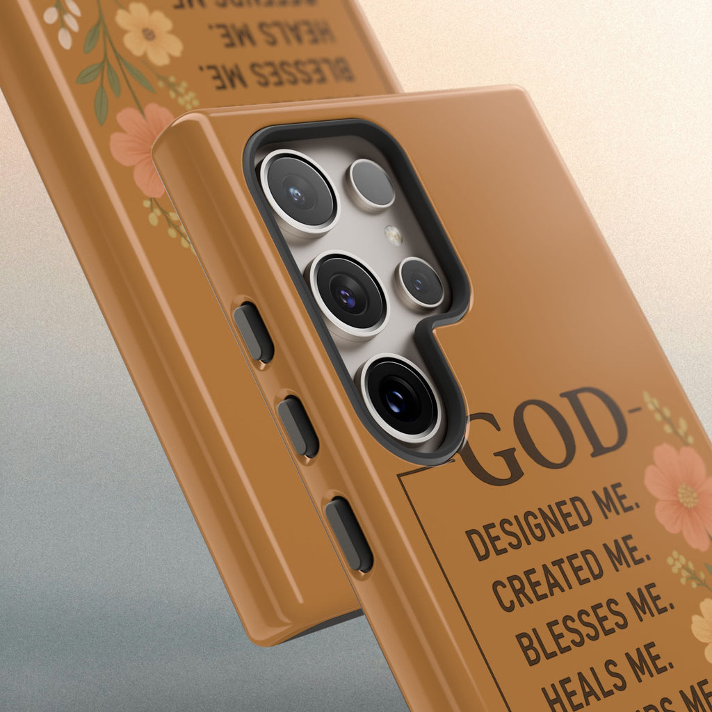 "GOD Designed Me" Floral iPhone Case