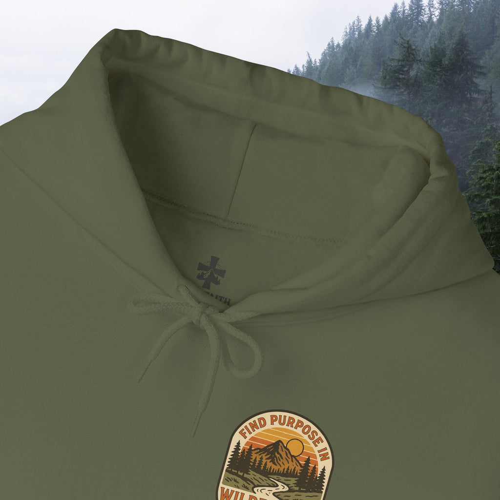 Find purpose in wilderness| Iron Faith Co. | Comfortable Heavy Blend Sweatshirt