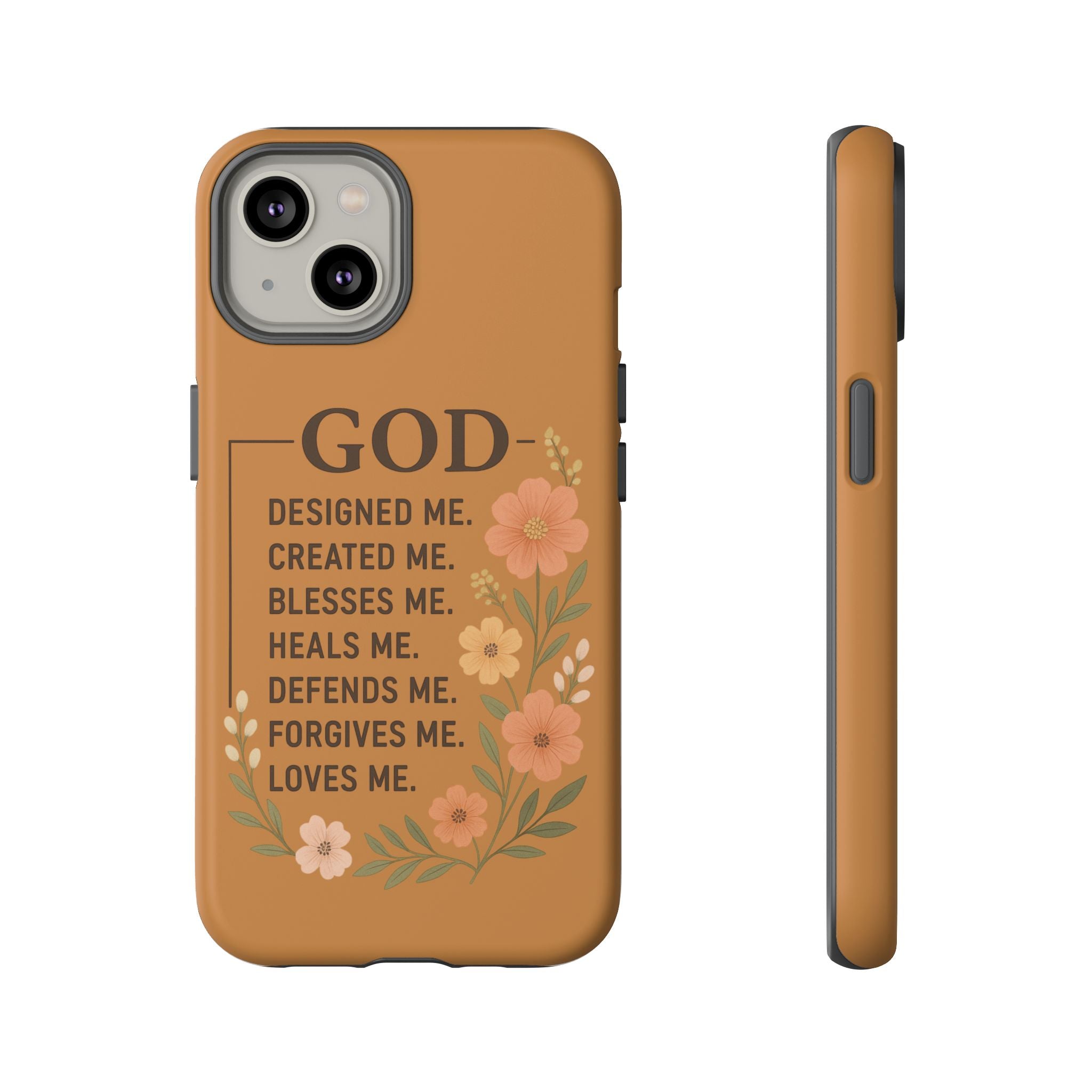 "GOD Designed Me" Floral iPhone Case