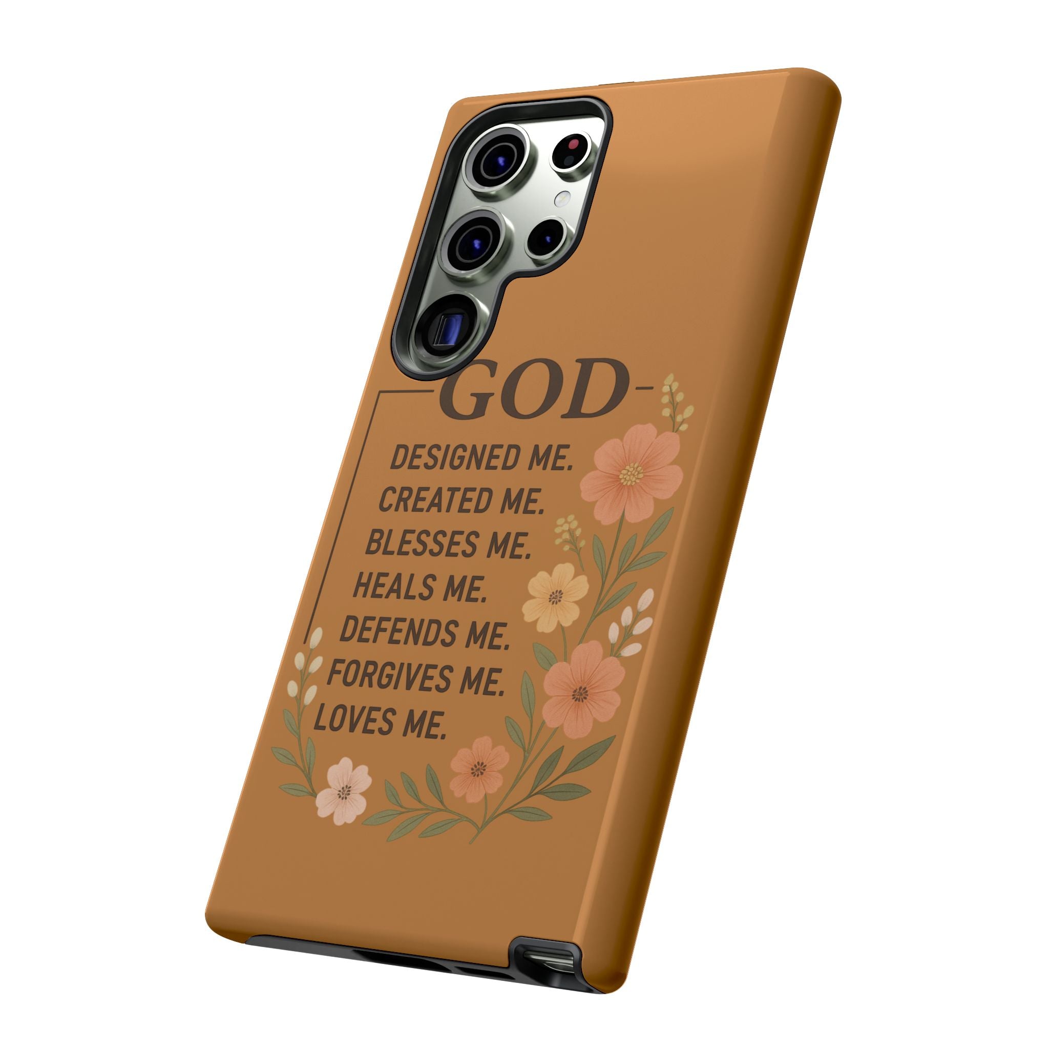 "GOD Designed Me" Floral iPhone Case