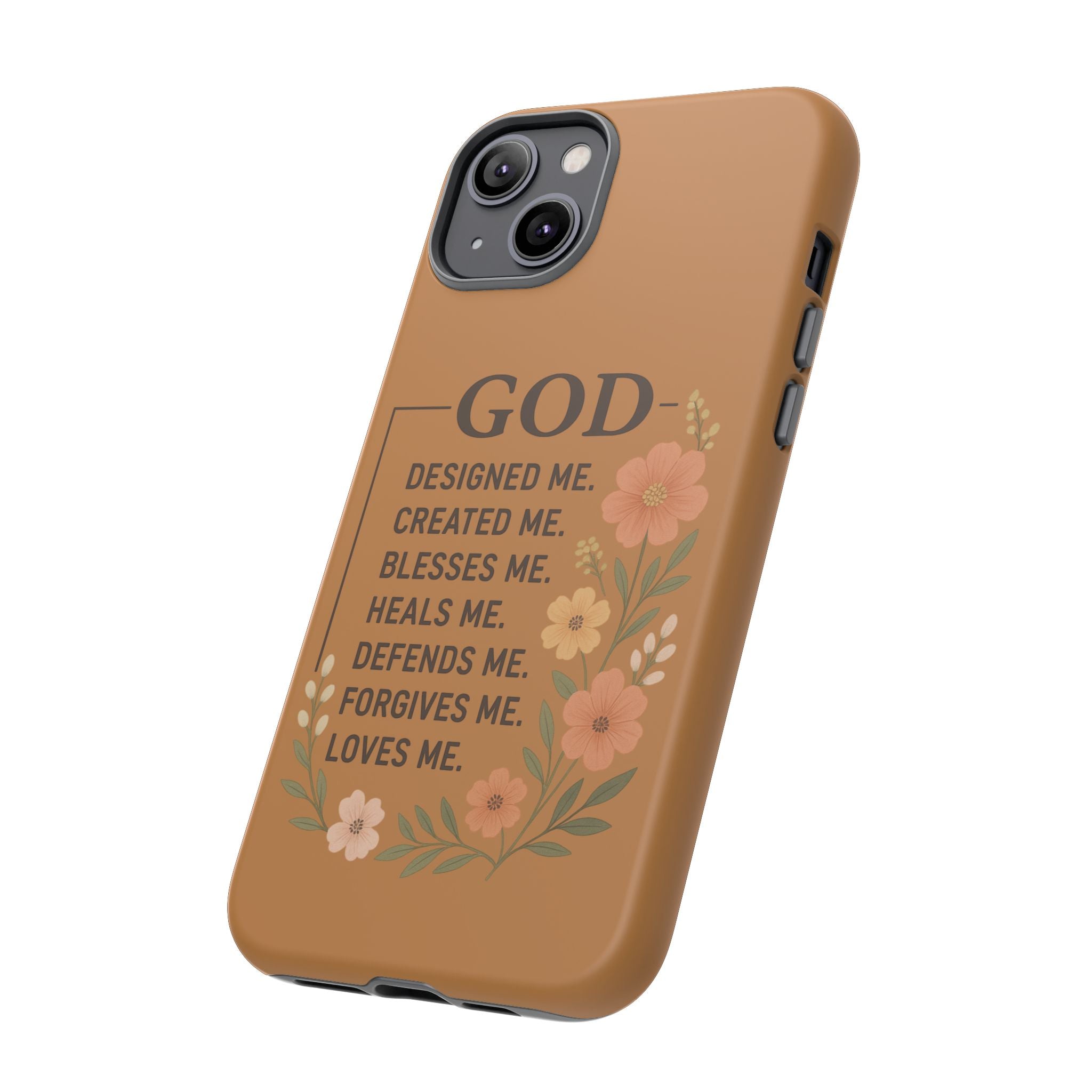 "GOD Designed Me" Floral iPhone Case