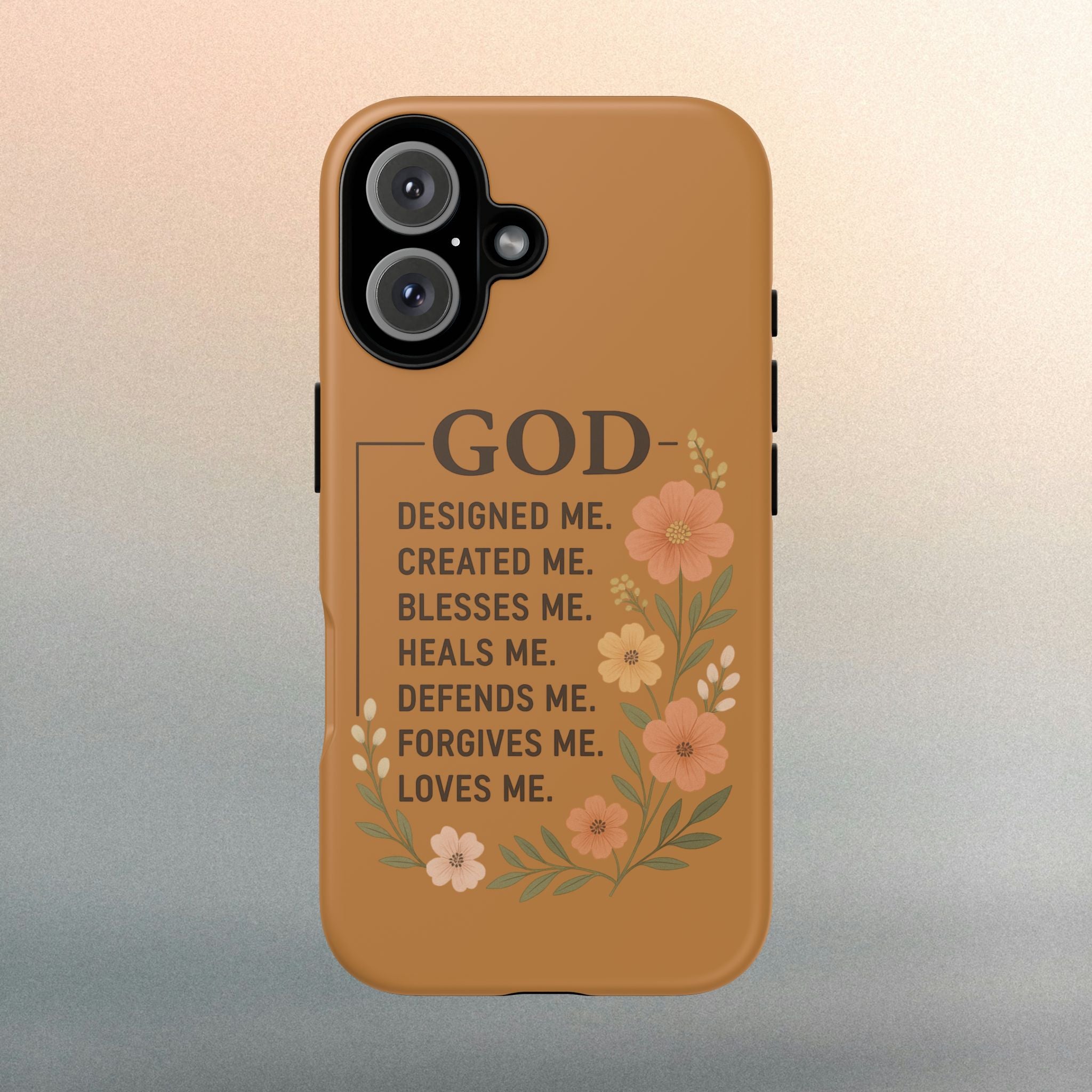 "GOD Designed Me" Floral iPhone Case