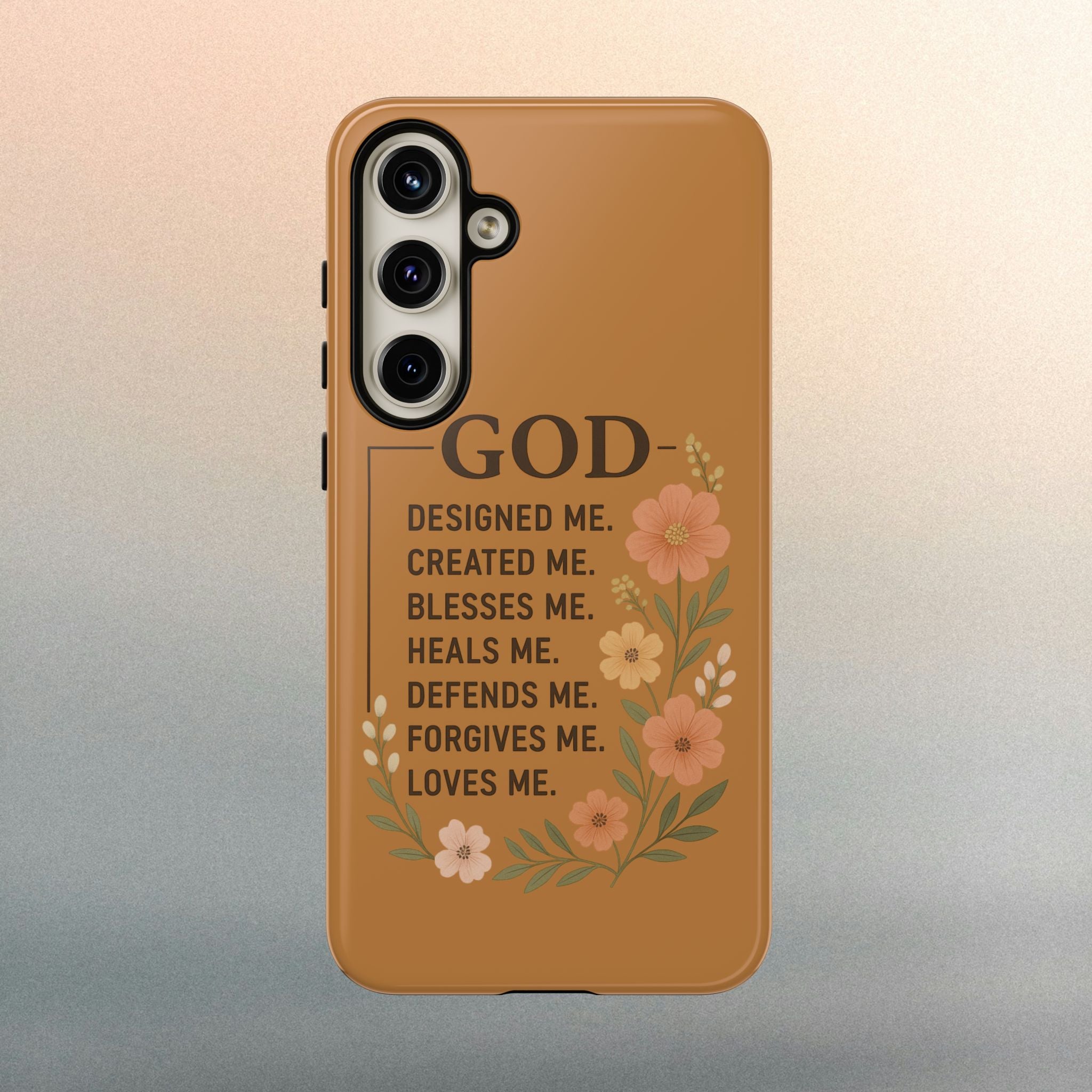 "GOD Designed Me" Floral iPhone Case