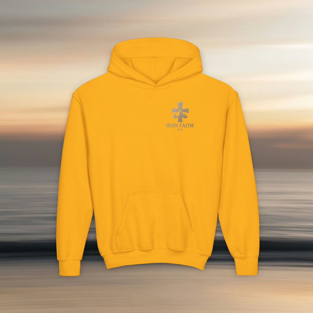 Iron Faith Co. | Gods creation | Girls Youth Heavy Blend Hooded Sweatshirt