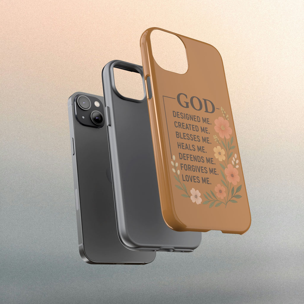 "GOD Designed Me" Floral iPhone Case