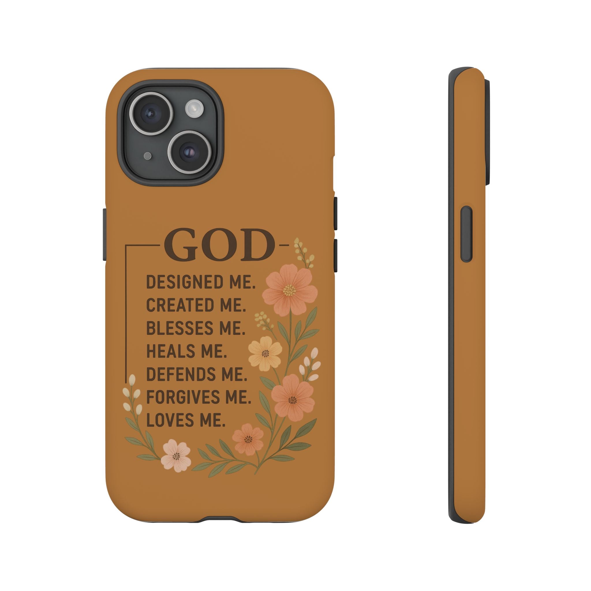"GOD Designed Me" Floral iPhone Case