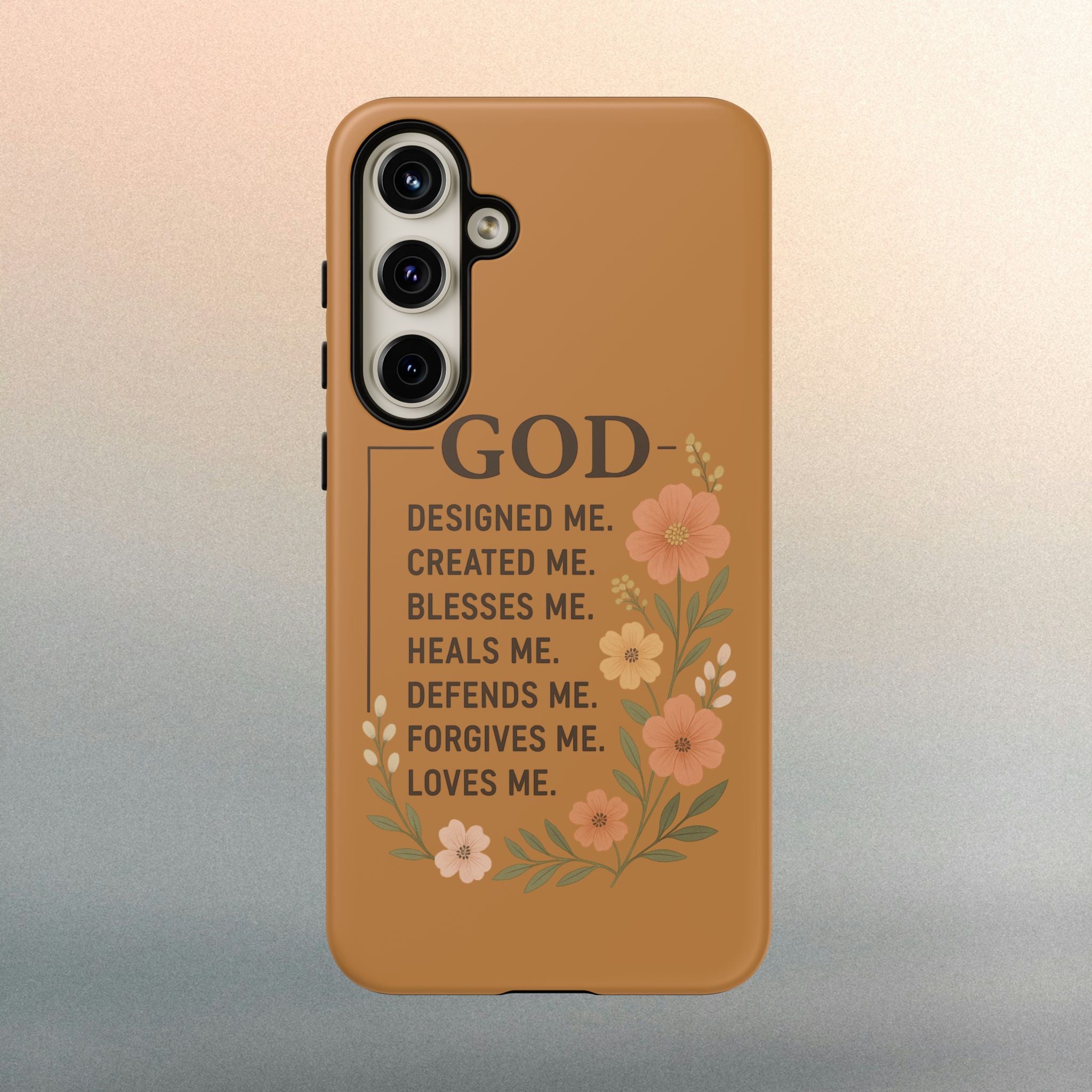 "GOD Designed Me" Floral iPhone Case