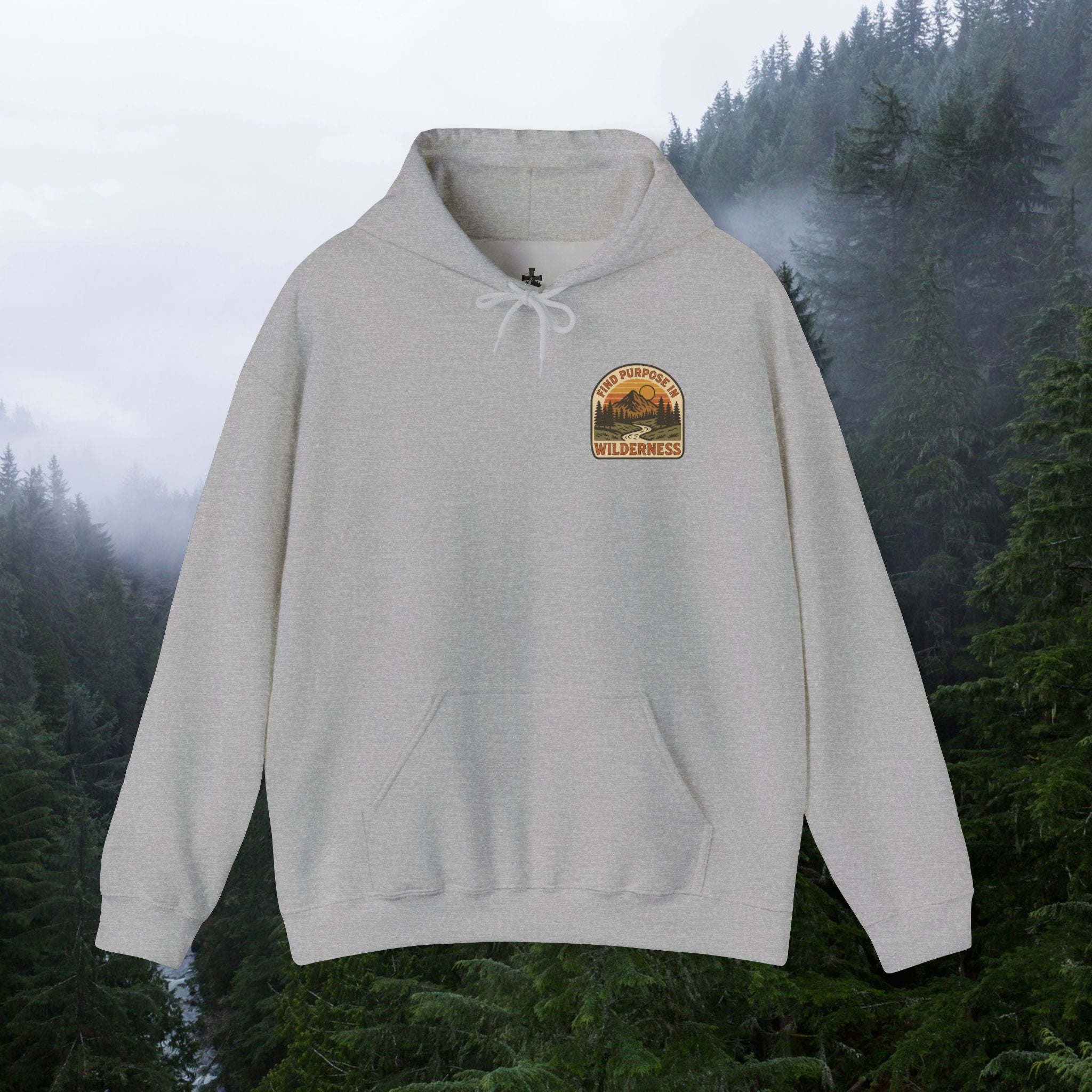 Find purpose in wilderness| Iron Faith Co. | Comfortable Heavy Blend Sweatshirt