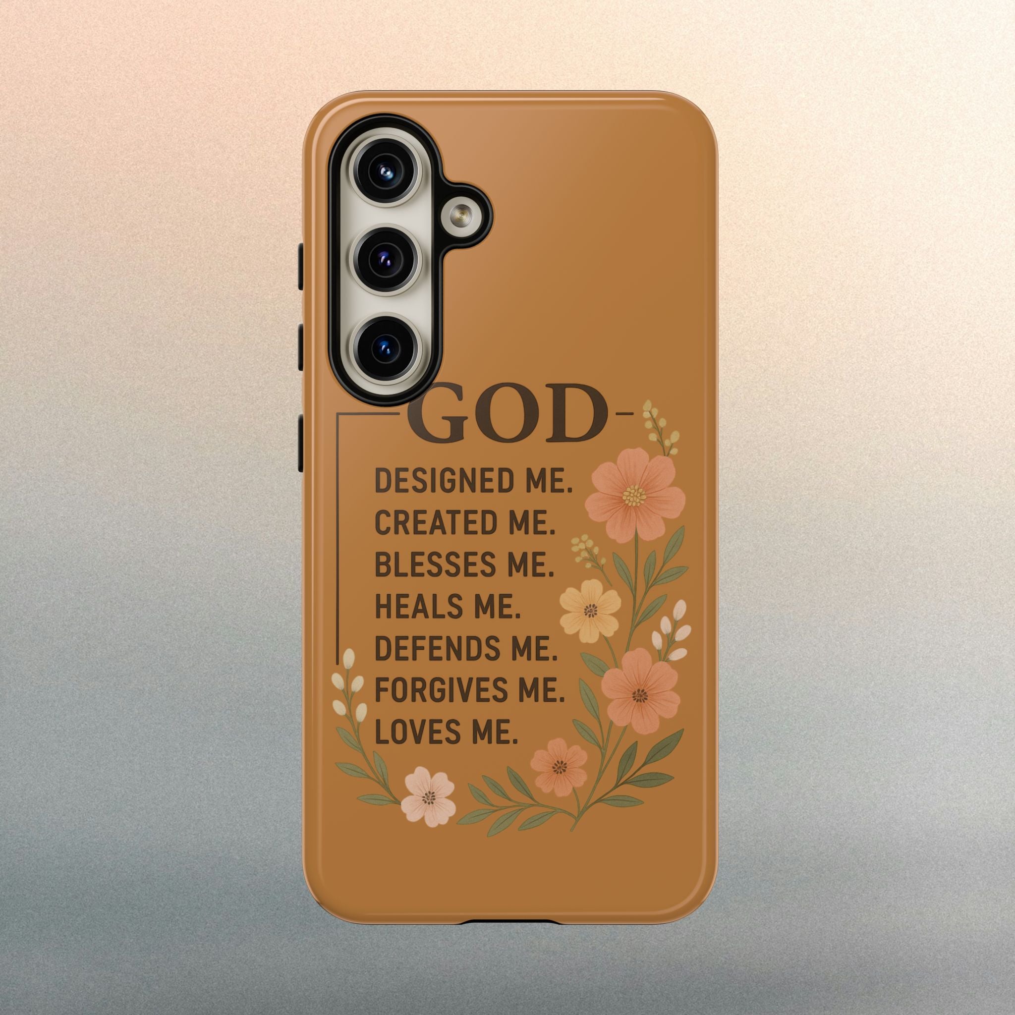 "GOD Designed Me" Floral iPhone Case