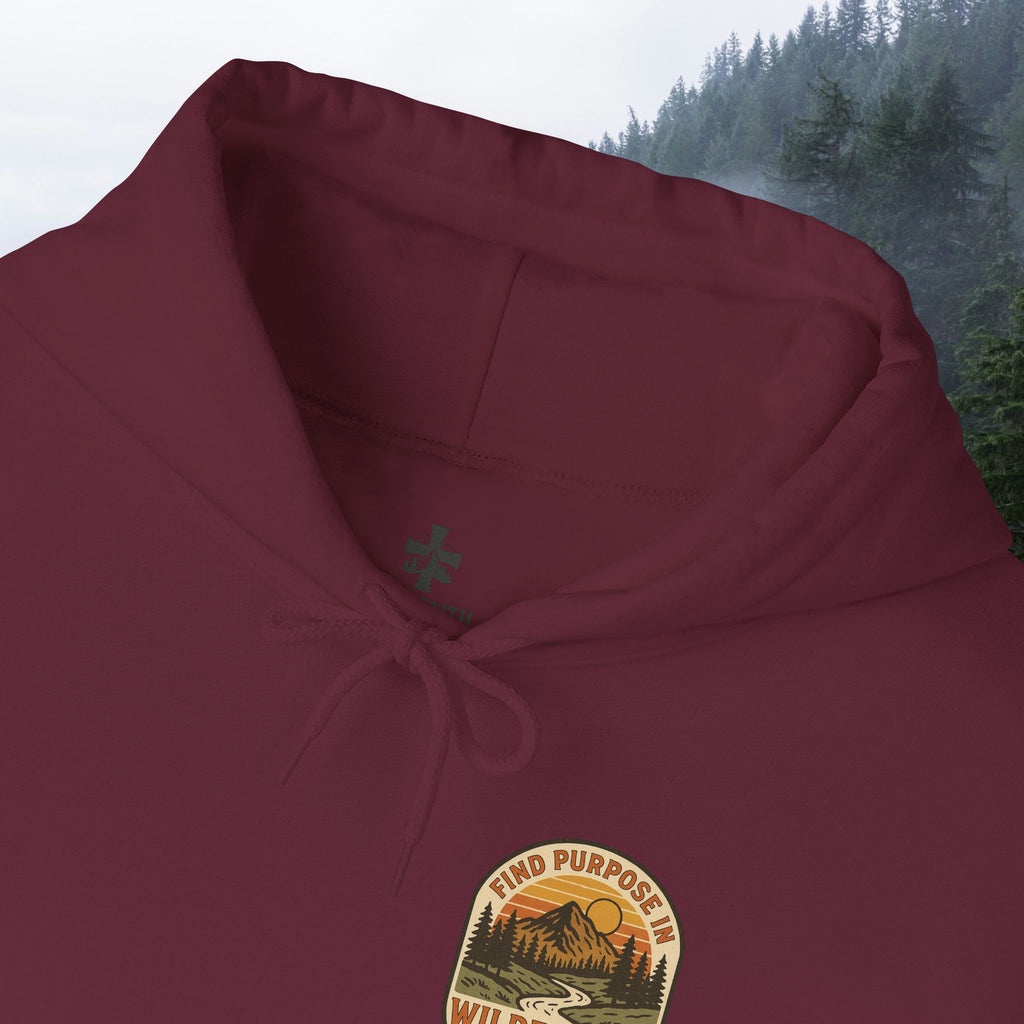 Find purpose in wilderness| Iron Faith Co. | Comfortable Heavy Blend Sweatshirt