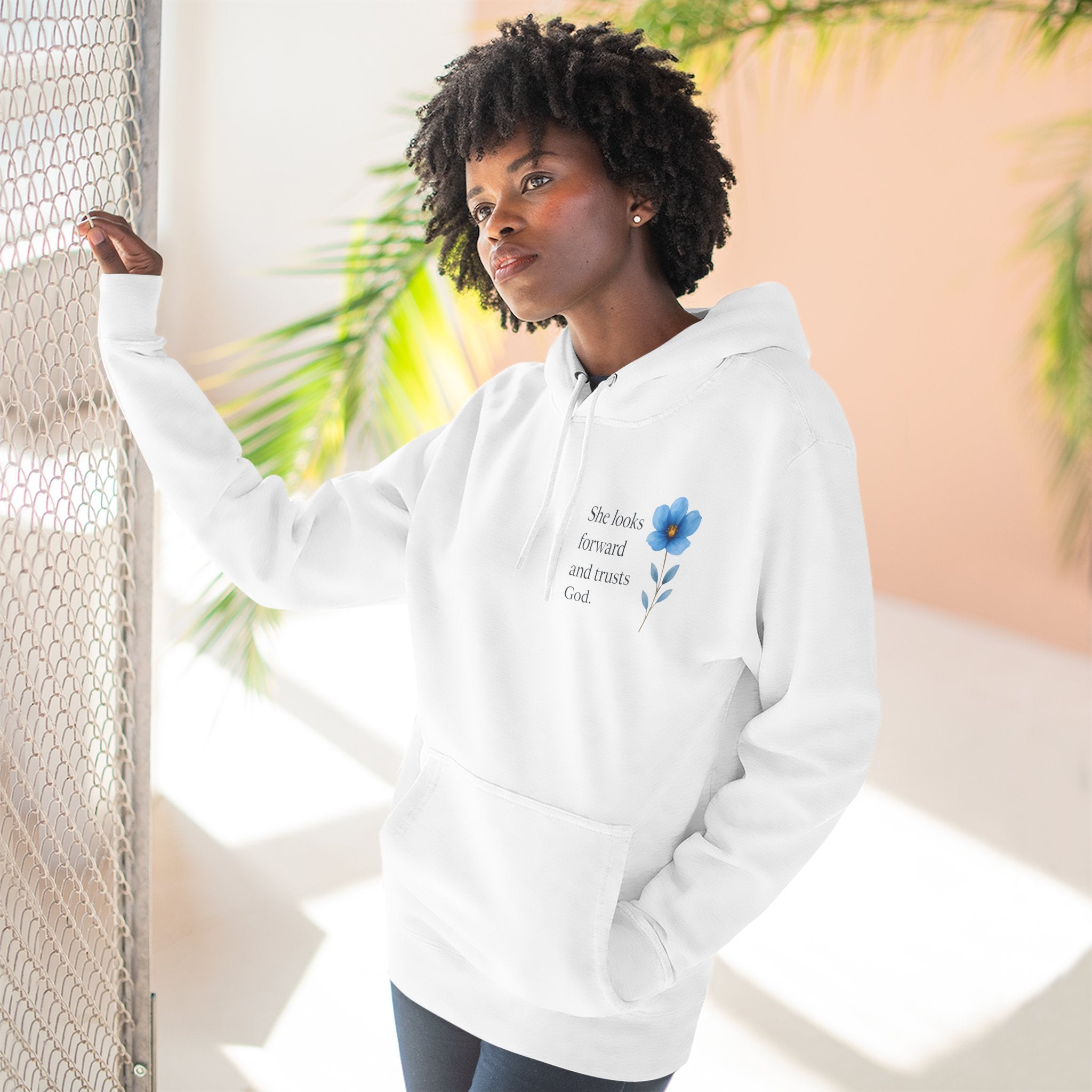 "She Looks Back and Thanks God" Comfort Pullover - IronFaithCo.